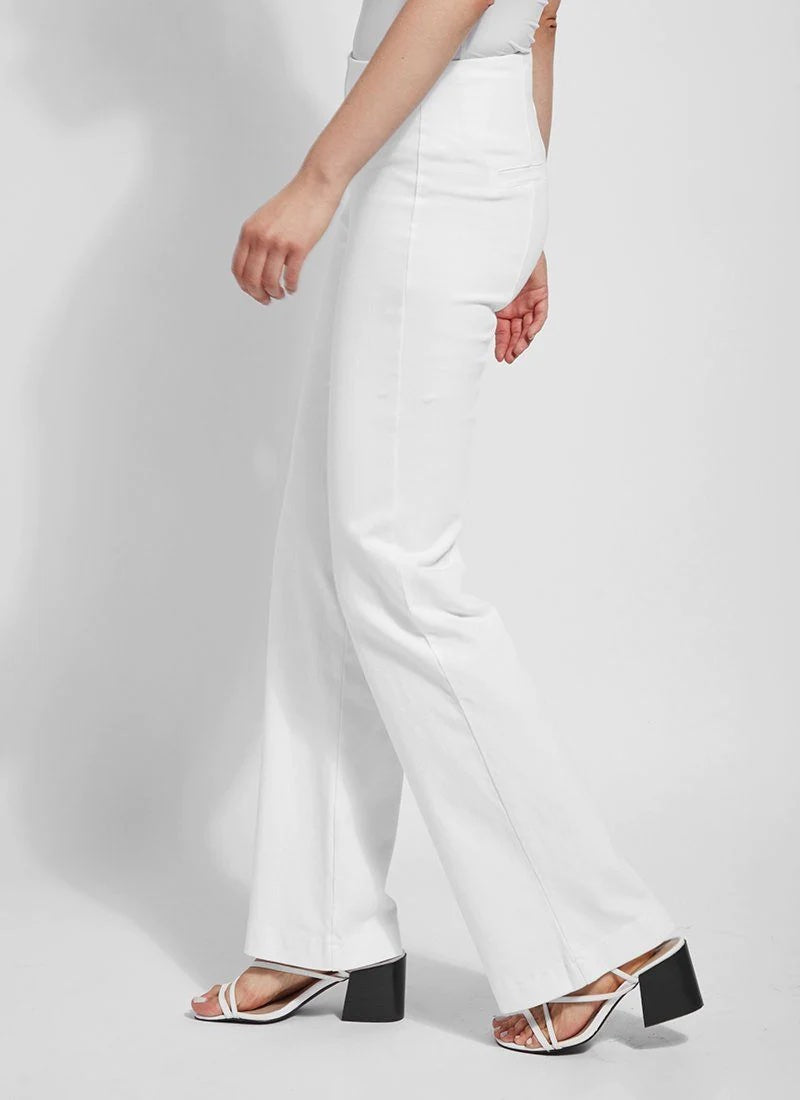 Lysse Wide Leg Trousers in White Cristal Boutique Free Delivery Cristal Boutique