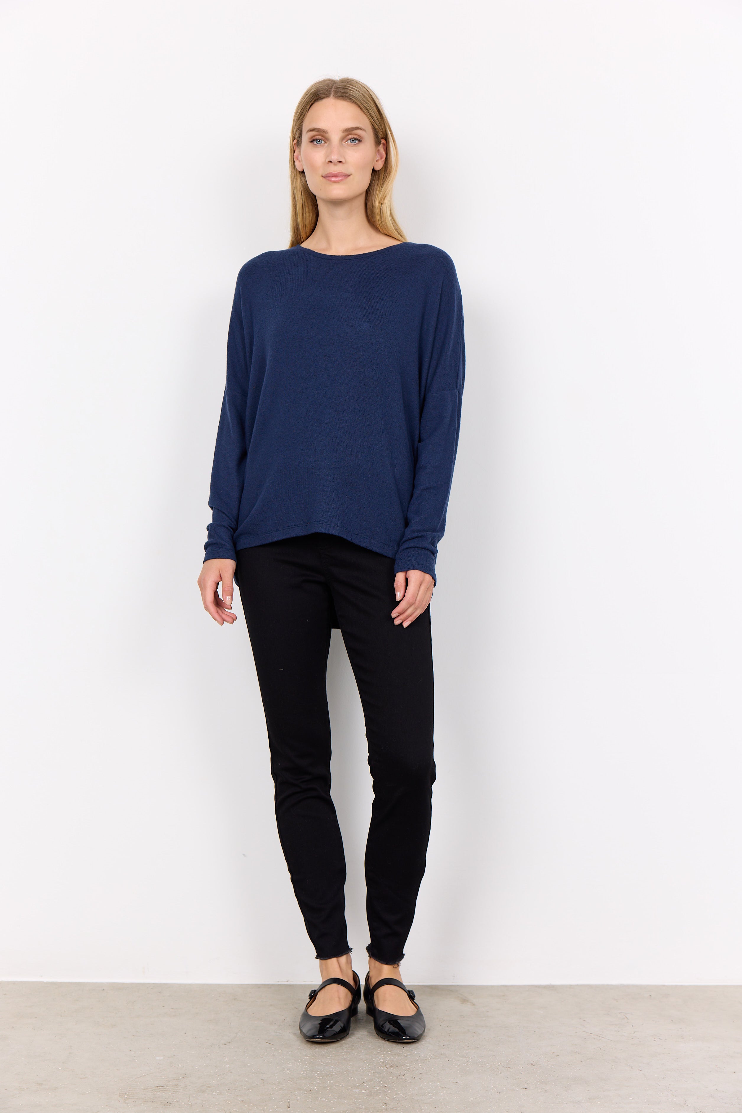 Biara Long Sleeve Top - Royal Blue