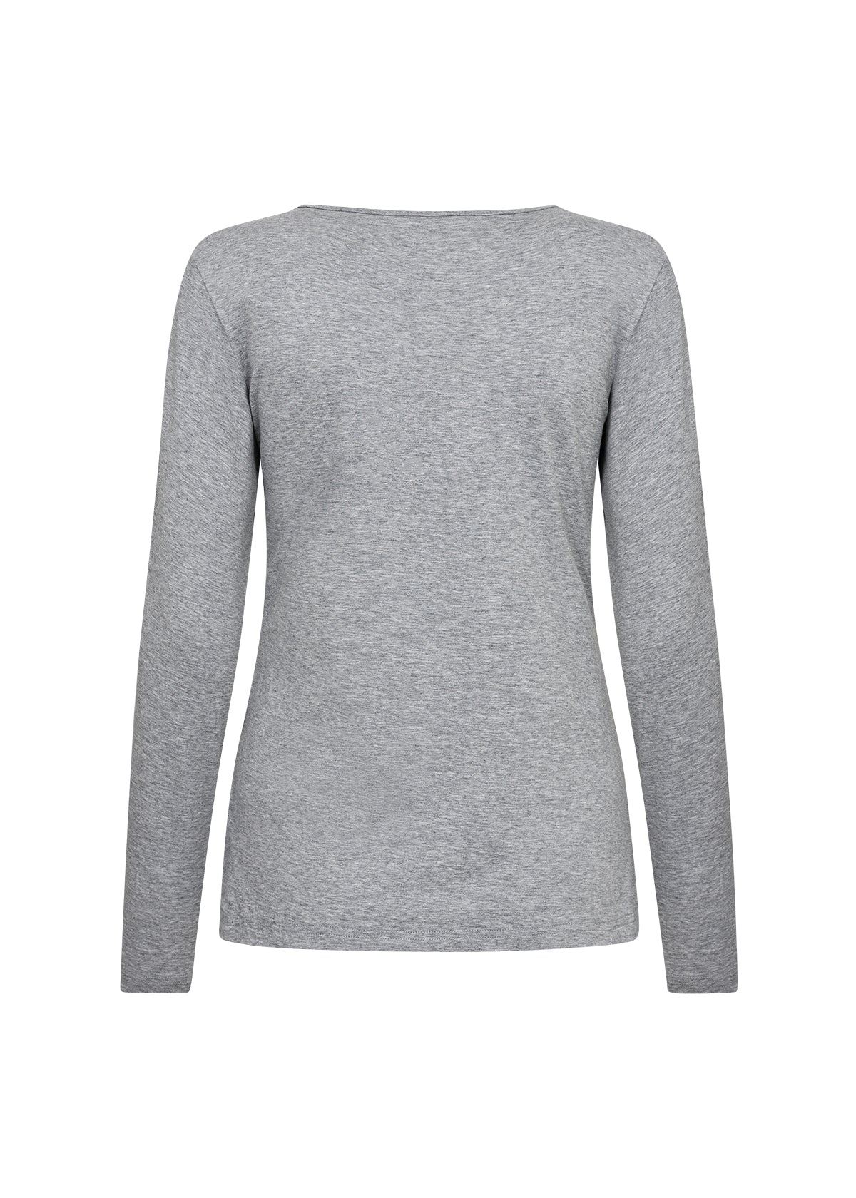 Pylle Round Neck Long Sleeved Top - Grey
