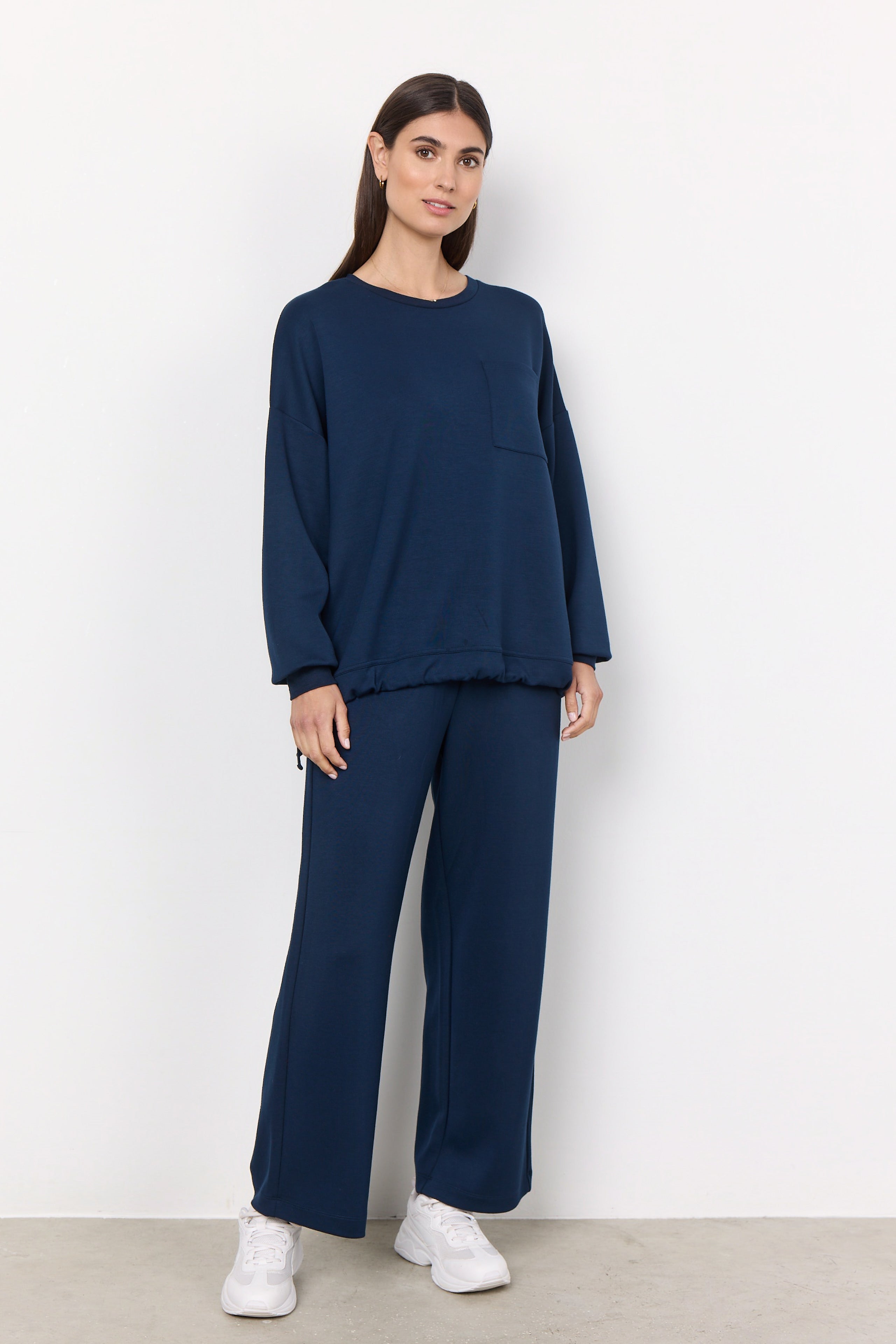 Banu Relaxed Jogger Trousers - Navy Blue