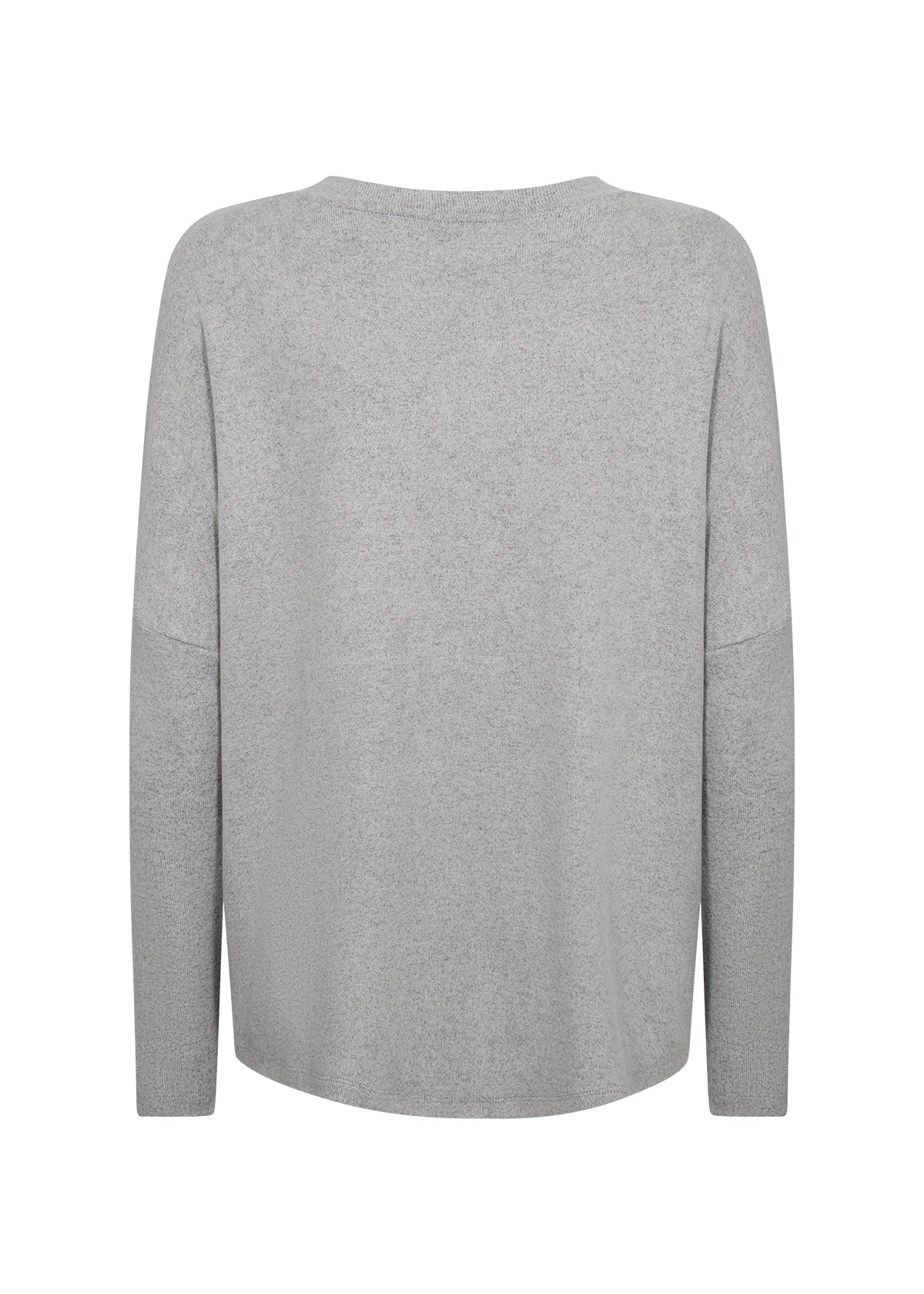 Biara V-Neck Long Sleeve Top - Grey
