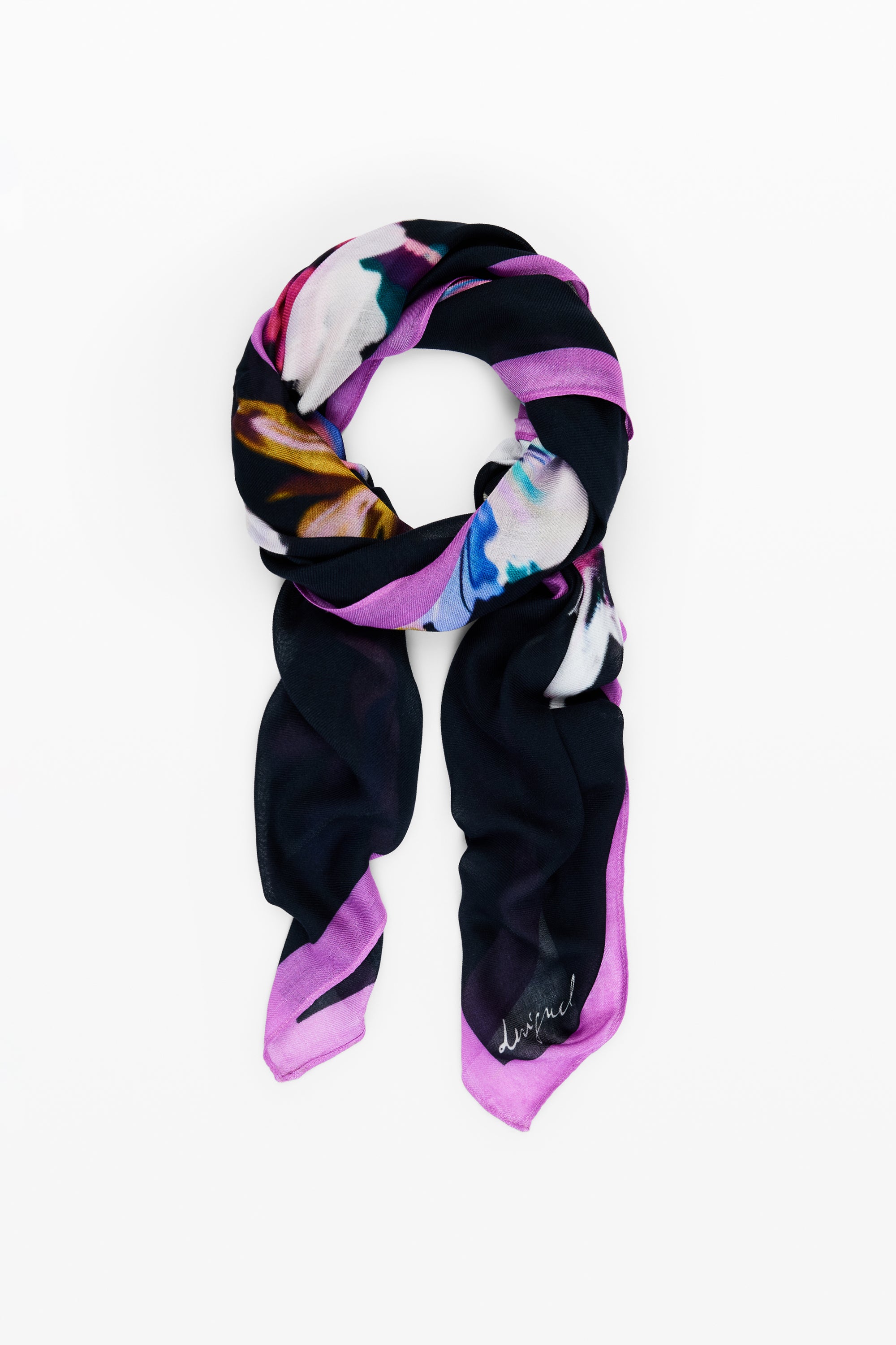 Floral Scarf - Black Multi