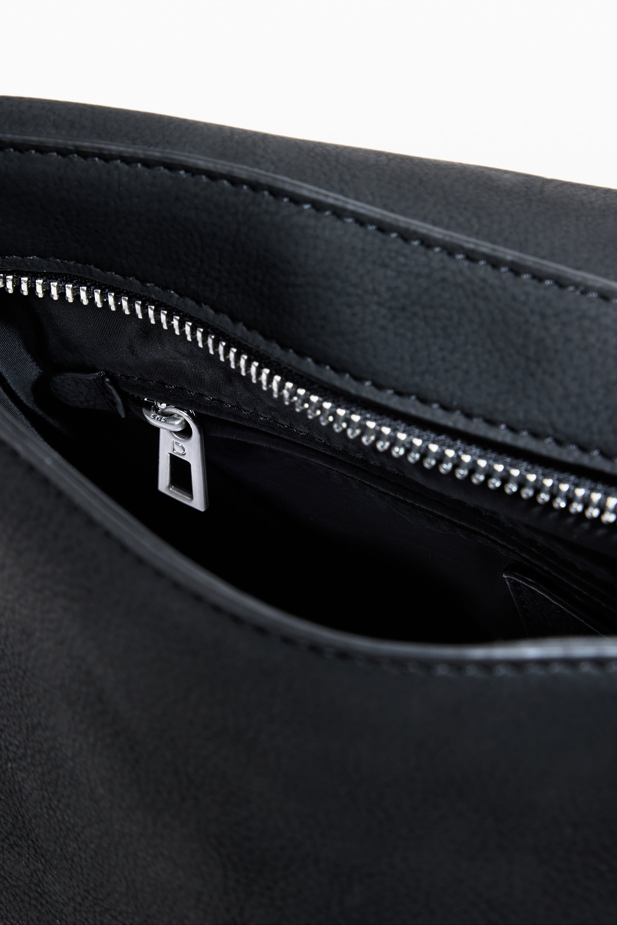 Faux Leather Studded Bag - Black