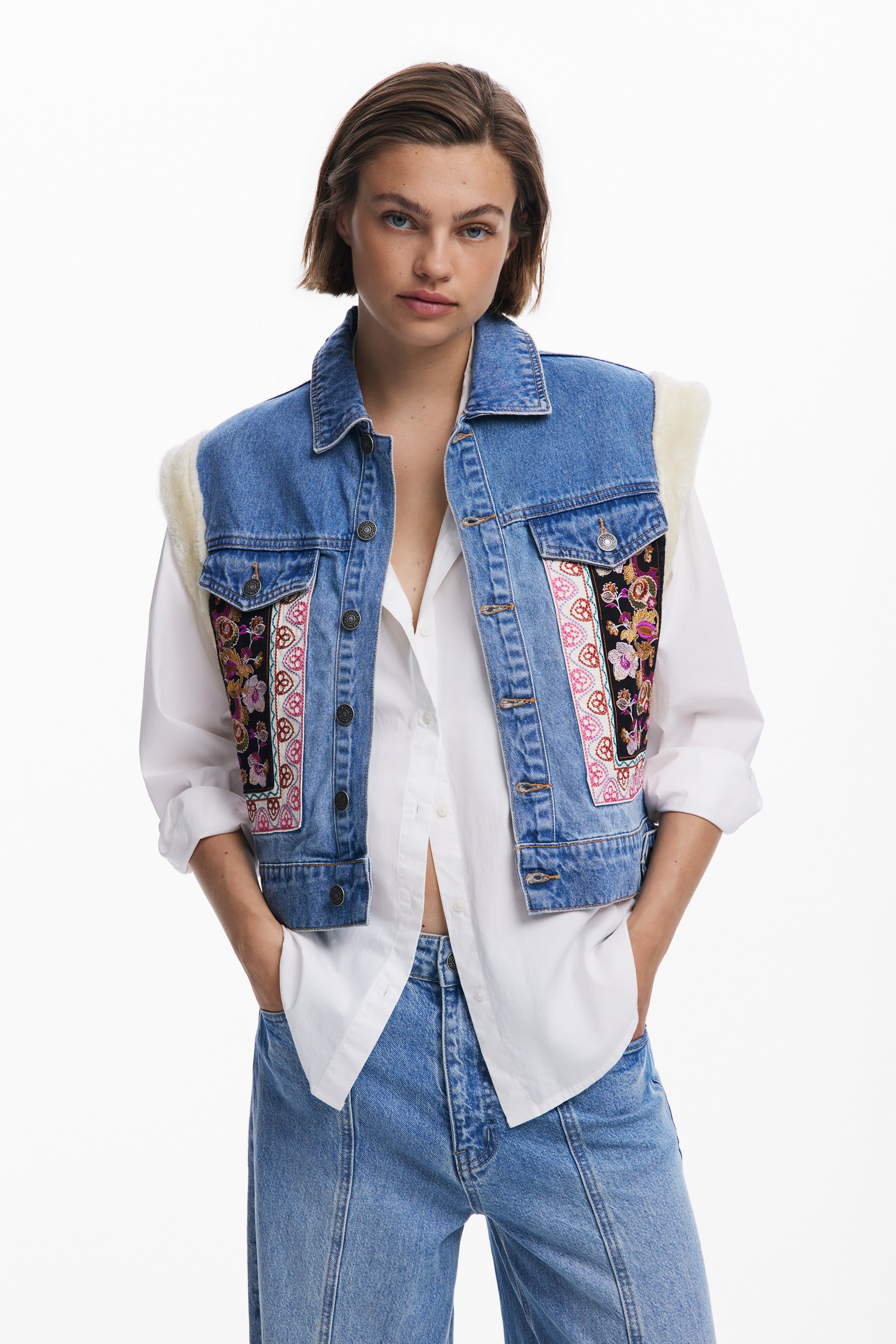 Denim Waistcoat - Multi