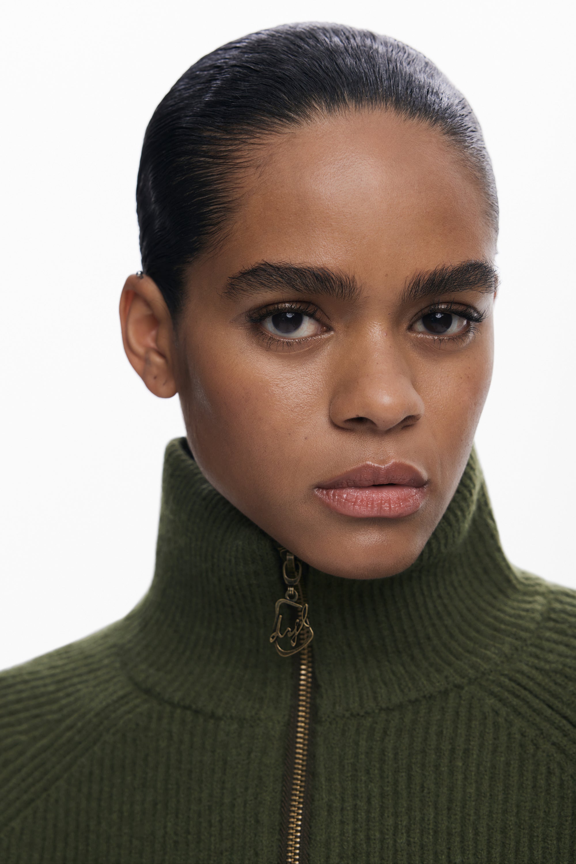Knitted Bomber Jacket - Military Green