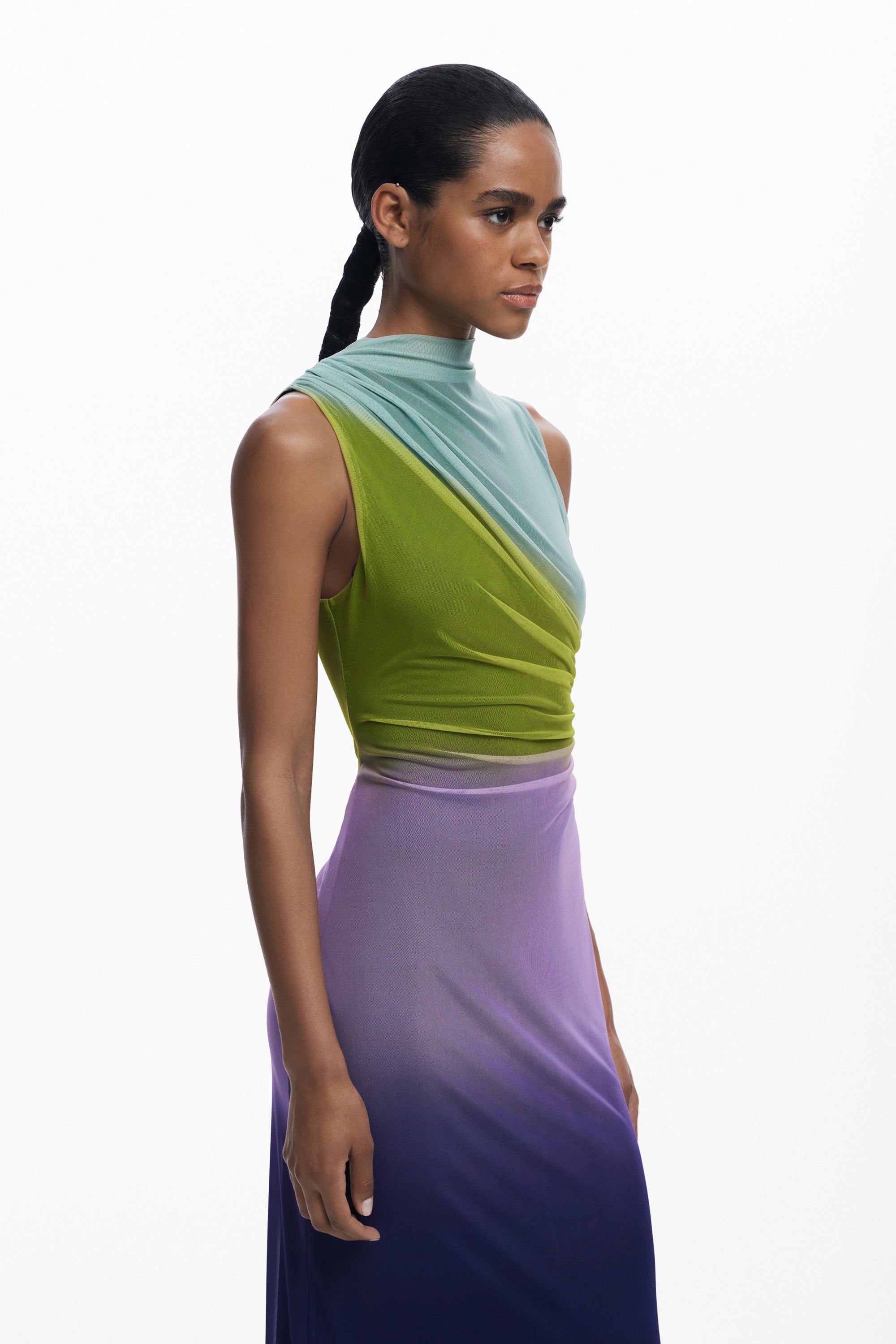 Tulle Midi Dress - Multi
