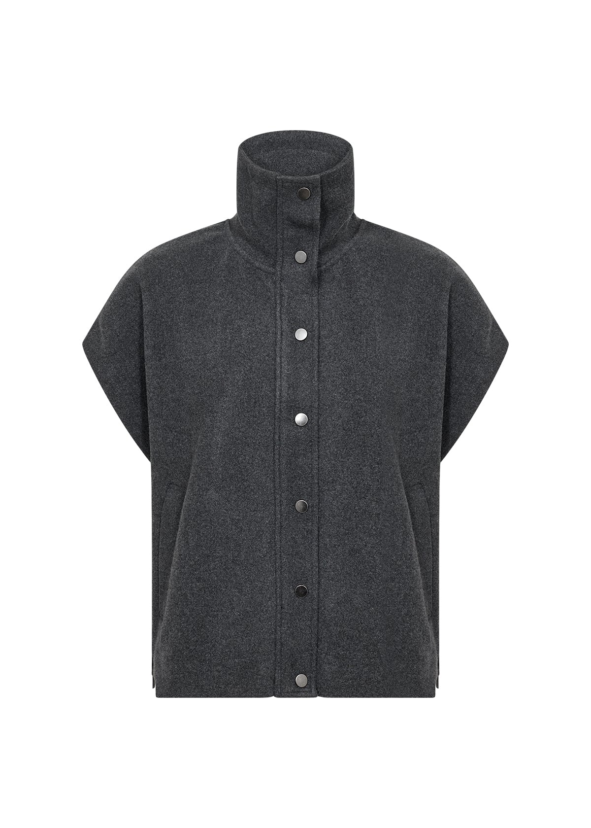 Vagna Sleeveless Jacket - Dark Grey