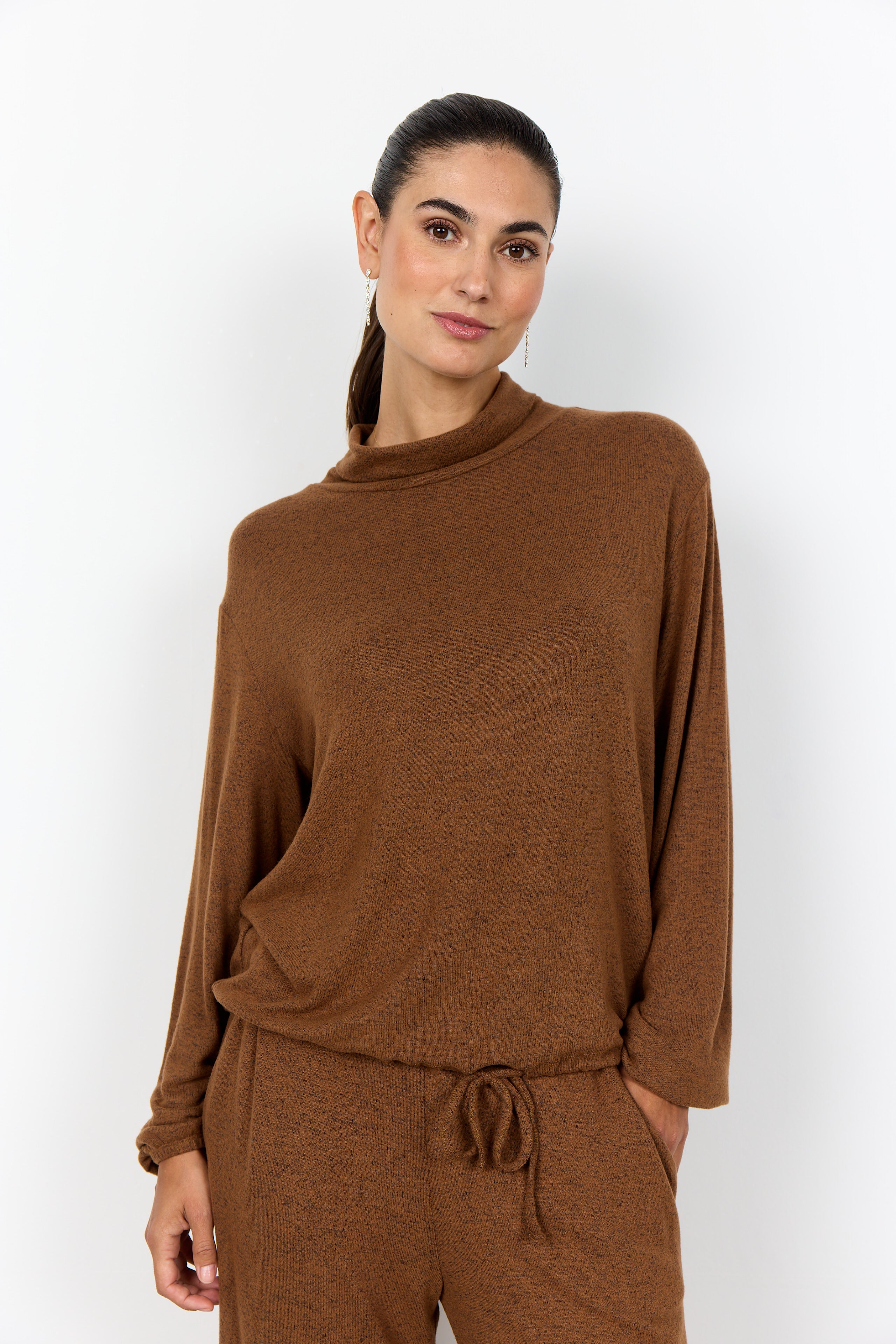 Biara Tie-Waist Jumper - Toffee