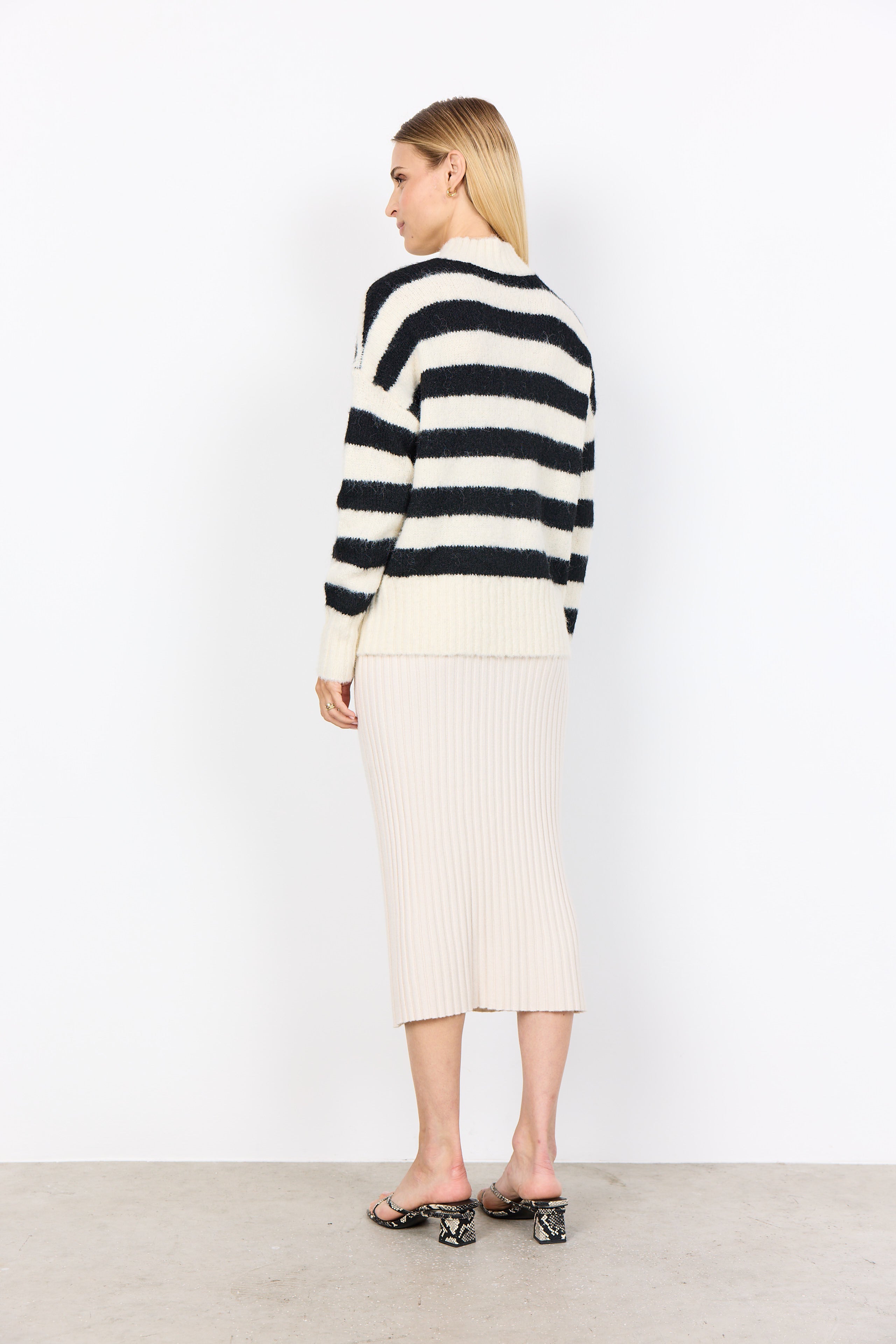 Ilene Stripe Jumper - Black/Off White