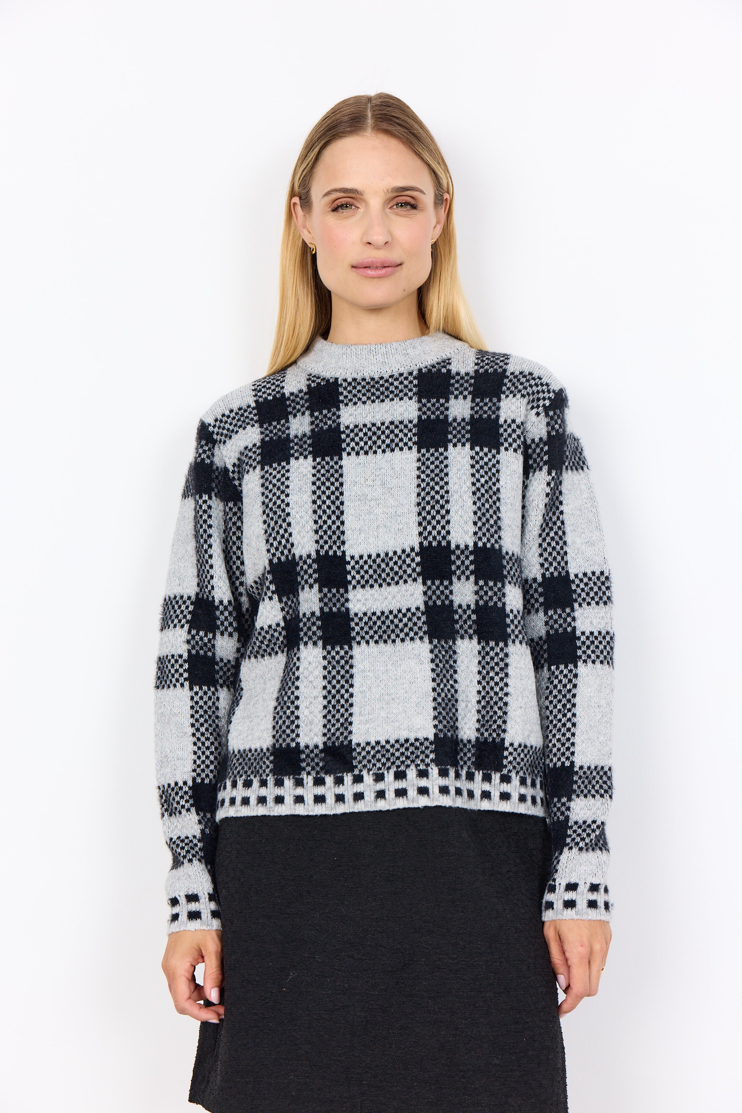 Vibsa Checked Jumper - Grey/Black