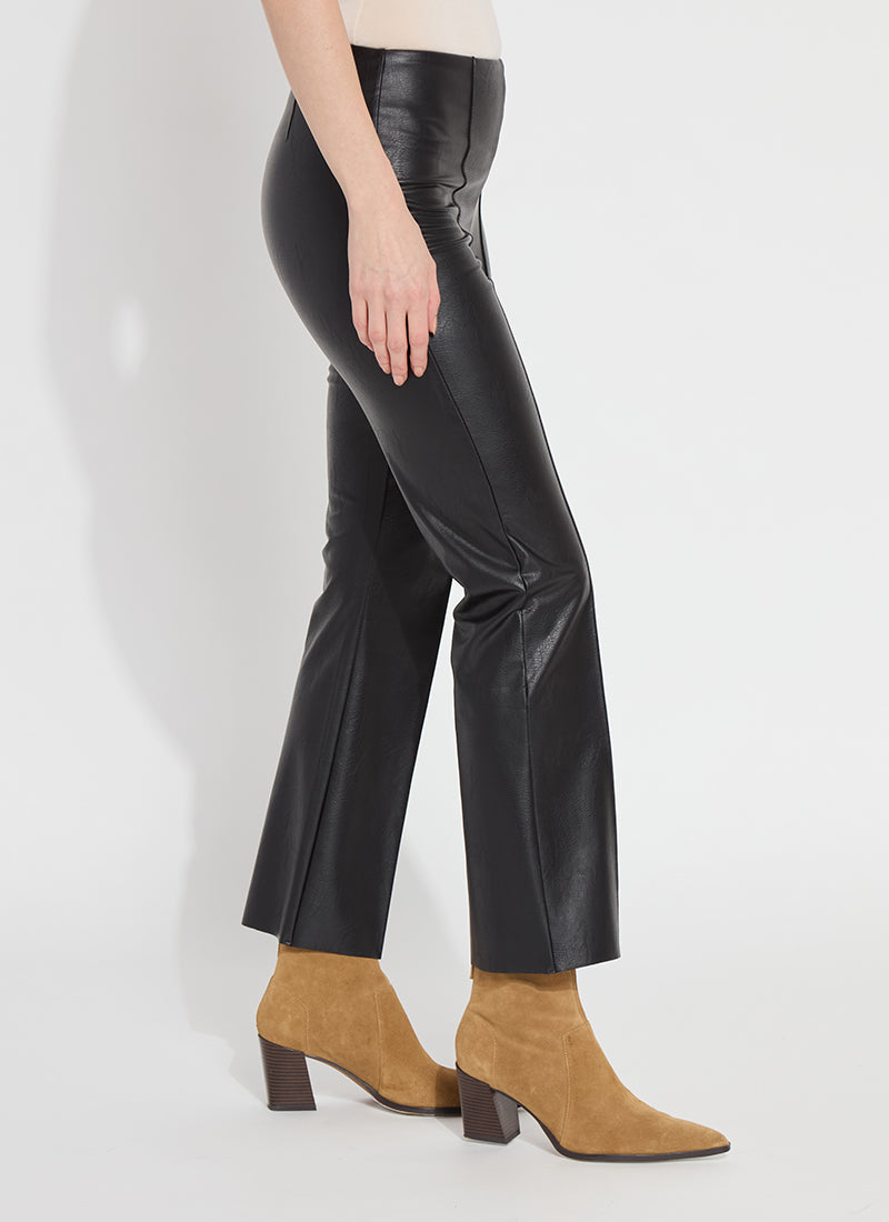Faux Leather Ankle Grazers- Black