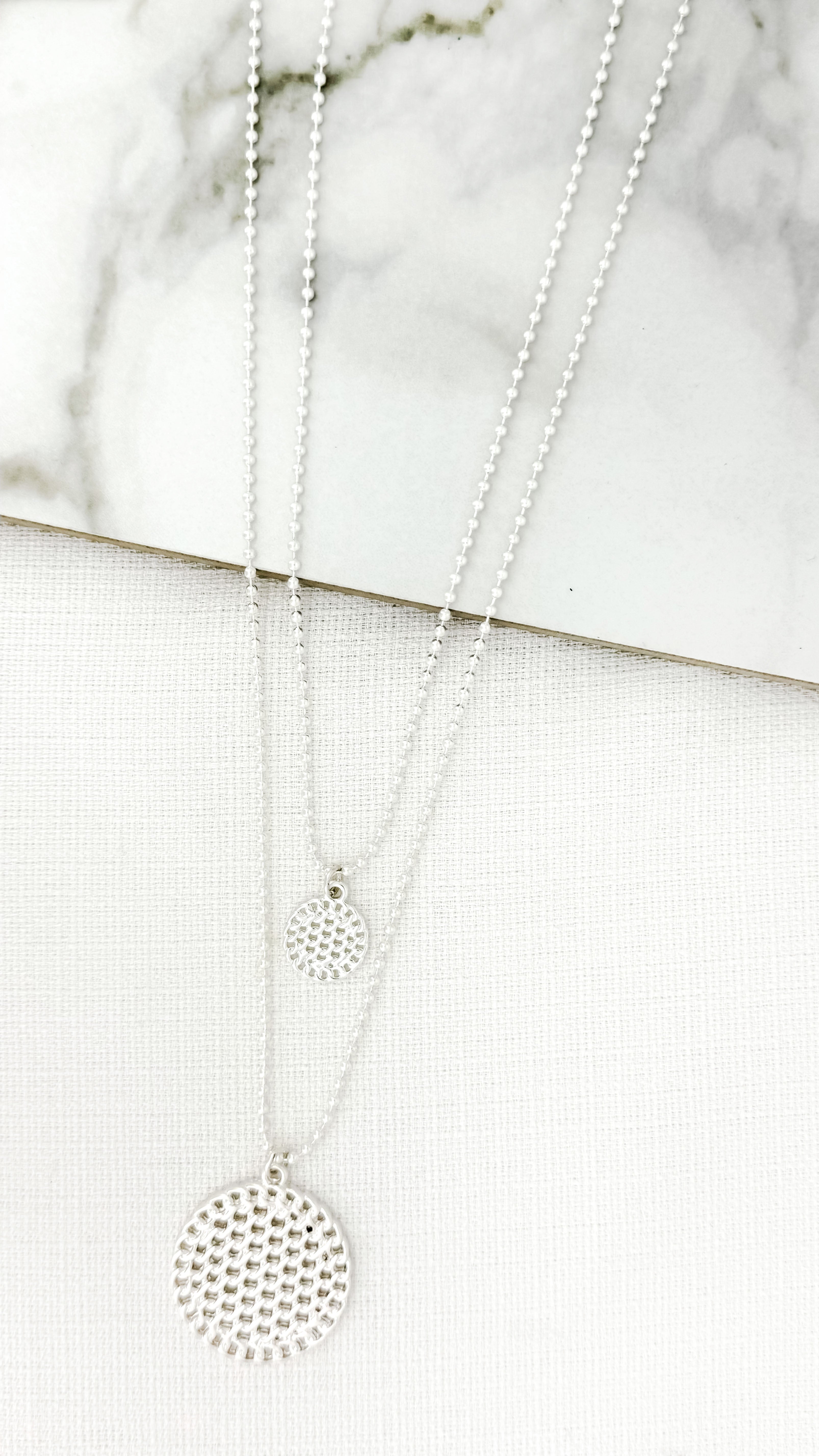 Long Necklace - Silver