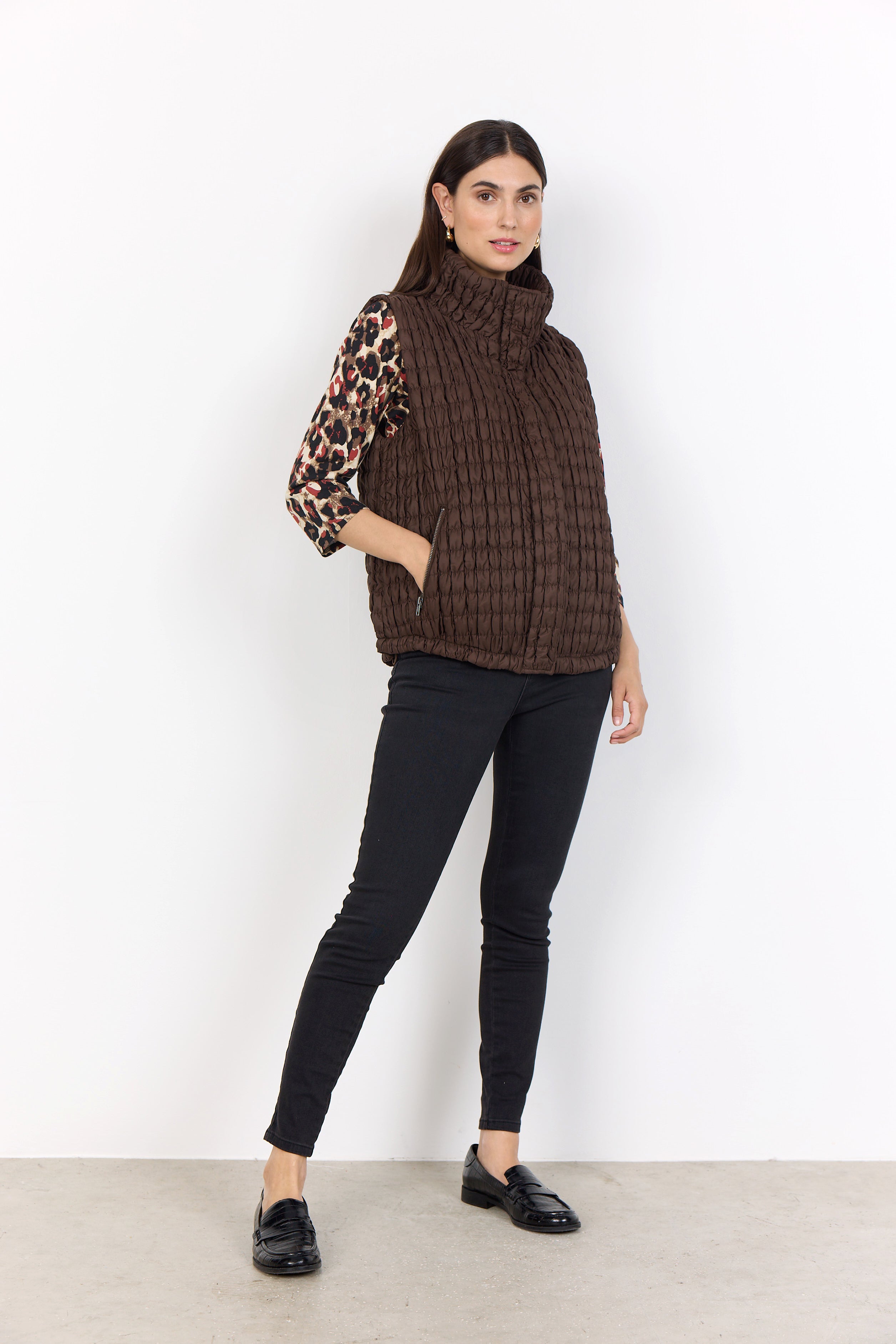 Sevilla Quilted Gilet - Chocolate