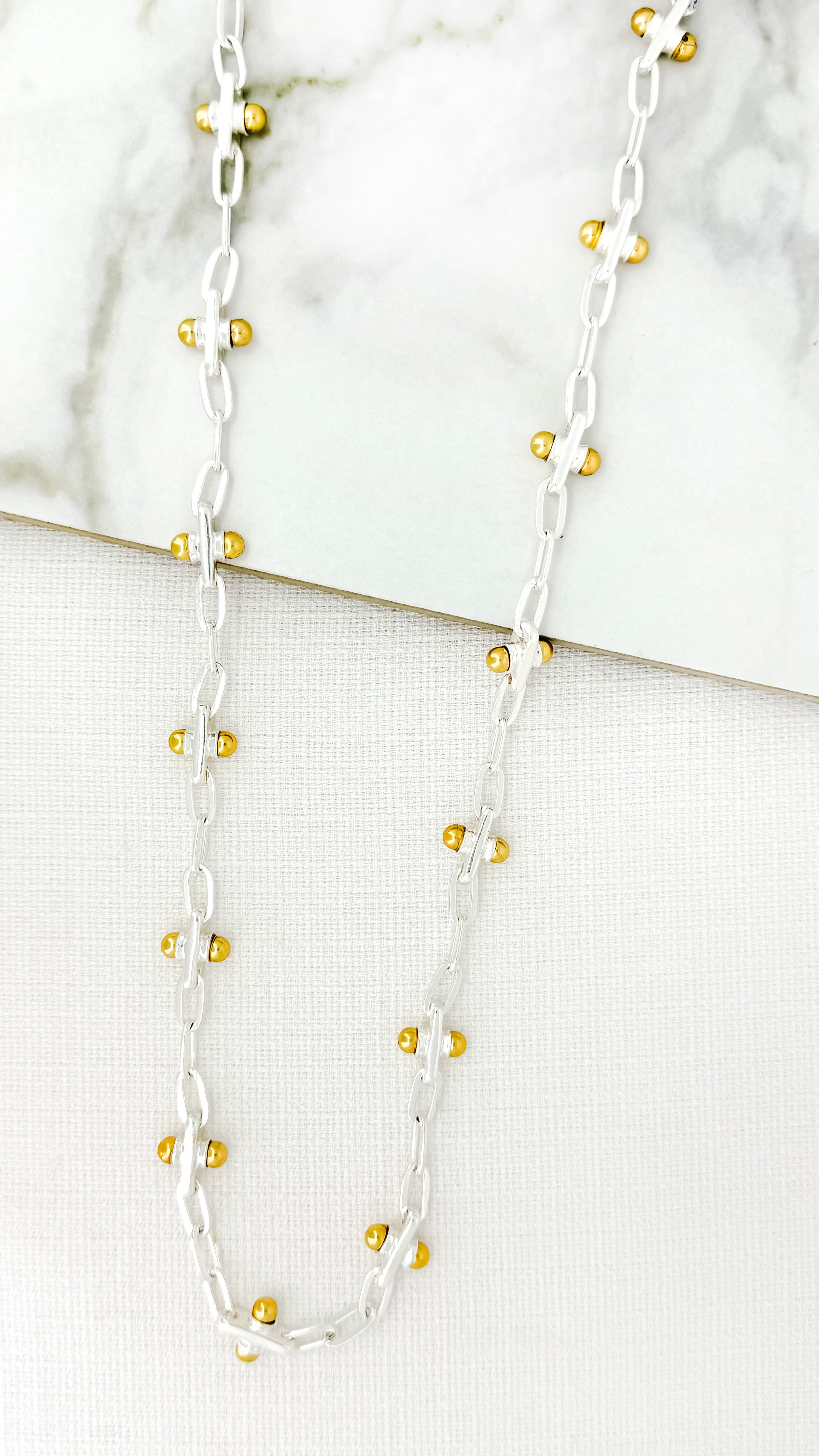 Long Necklace - Silver