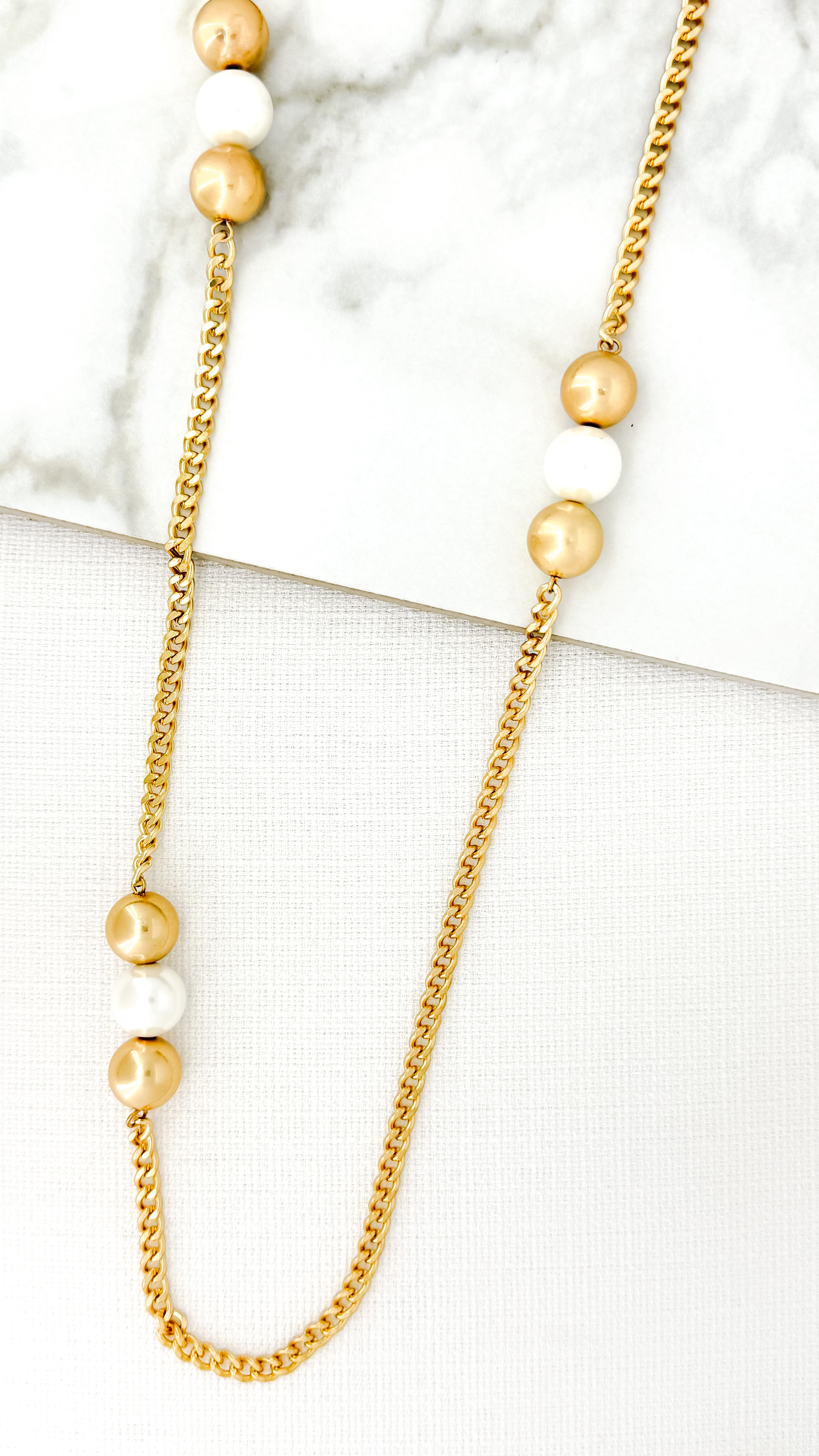 Long Necklace - Gold