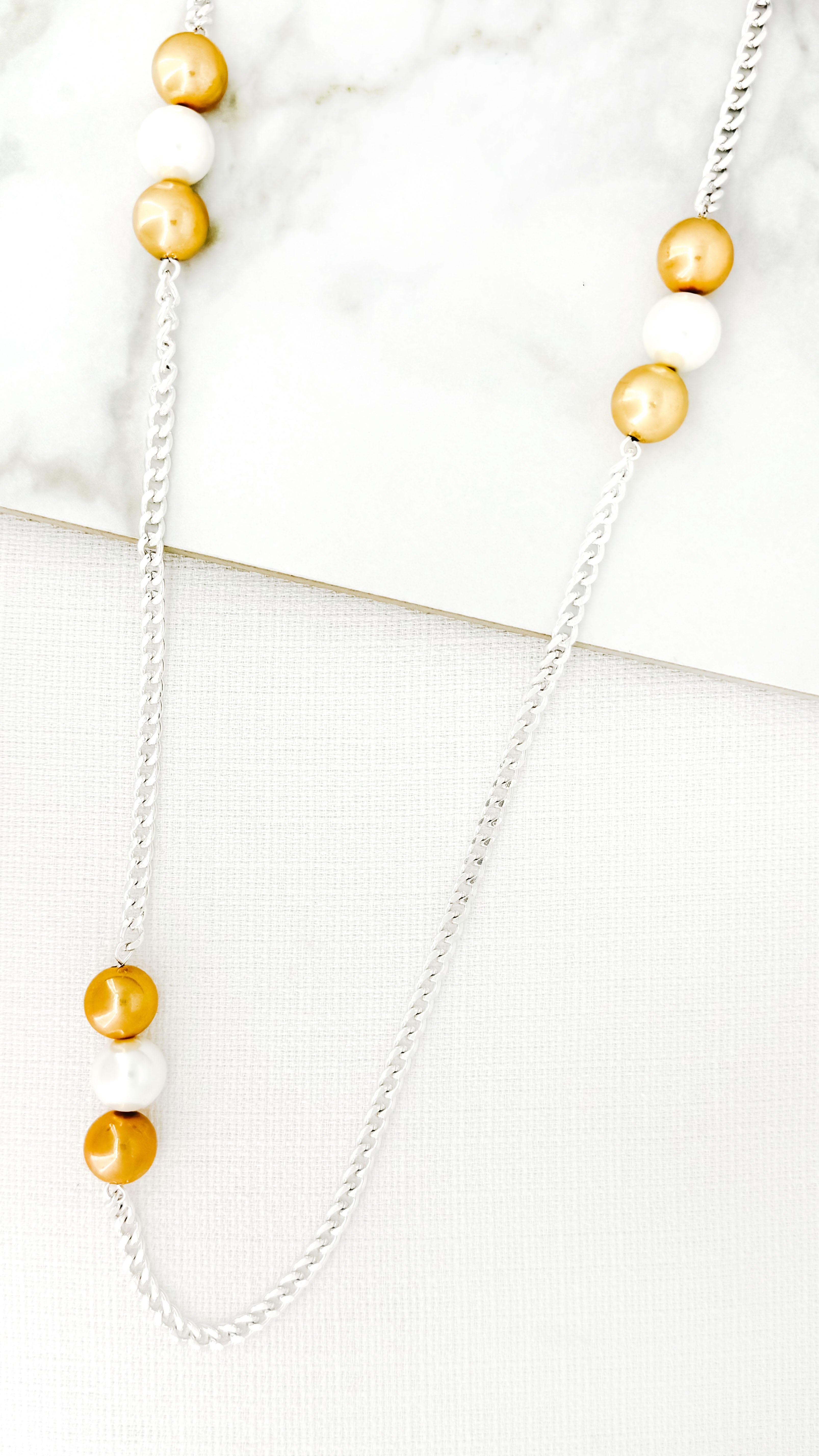Long Necklace - Silver