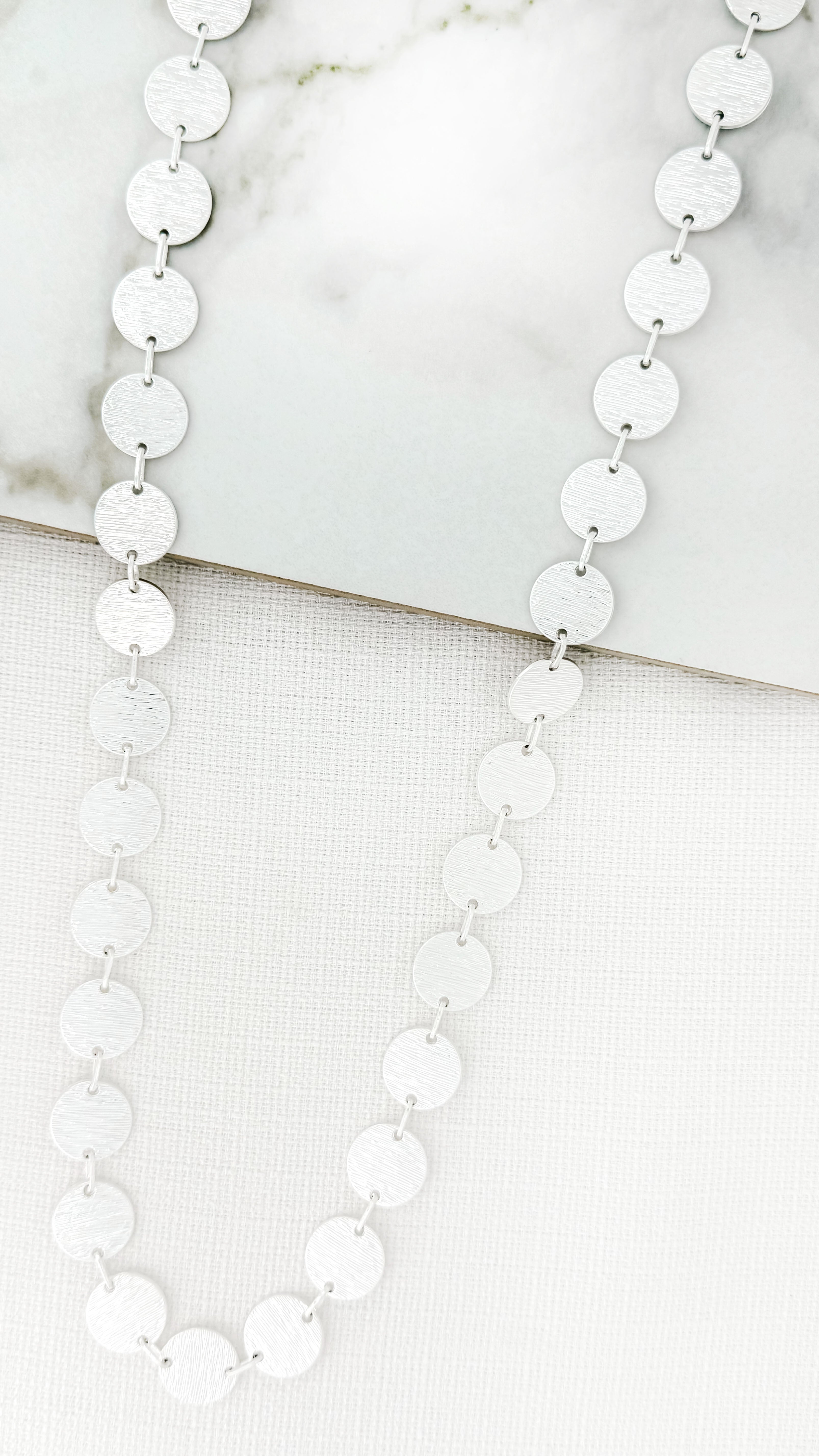 Long Necklace - Silver