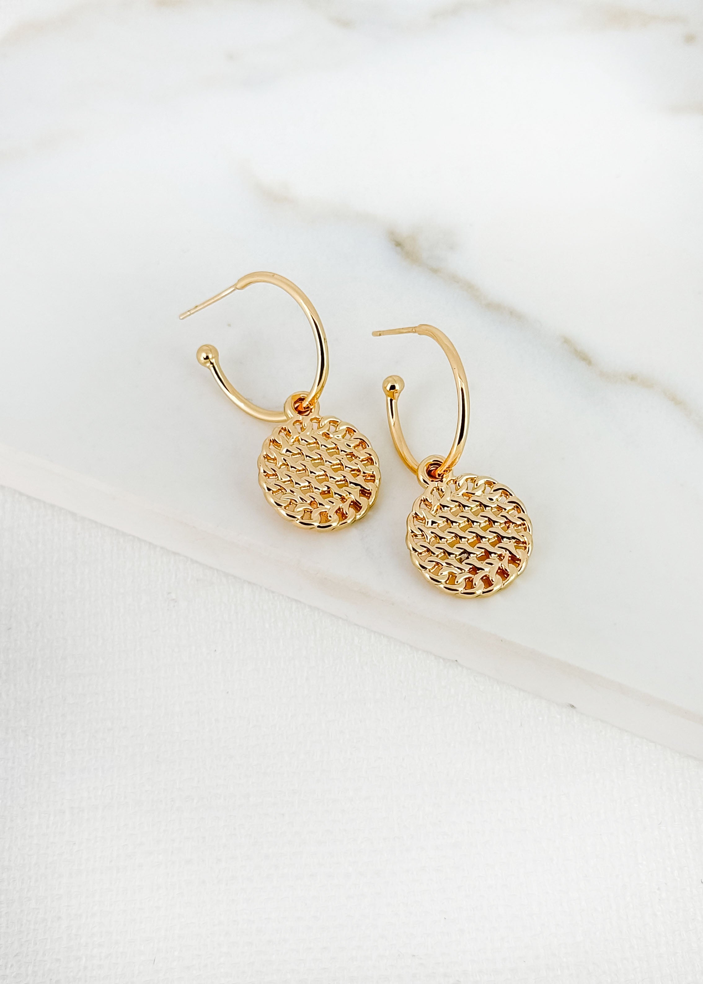 Earrings - Gold Circles