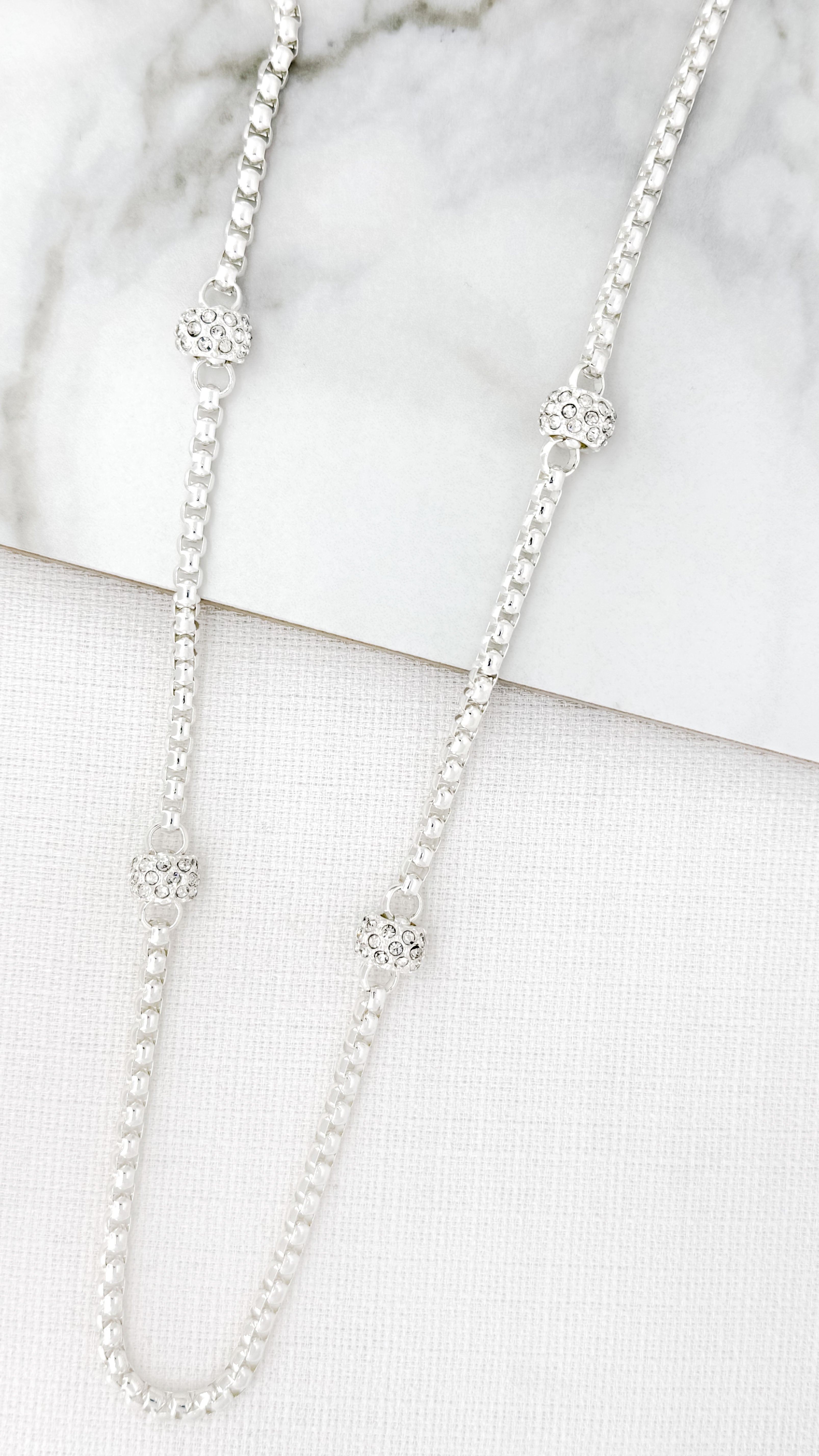 Long Necklace - Silver
