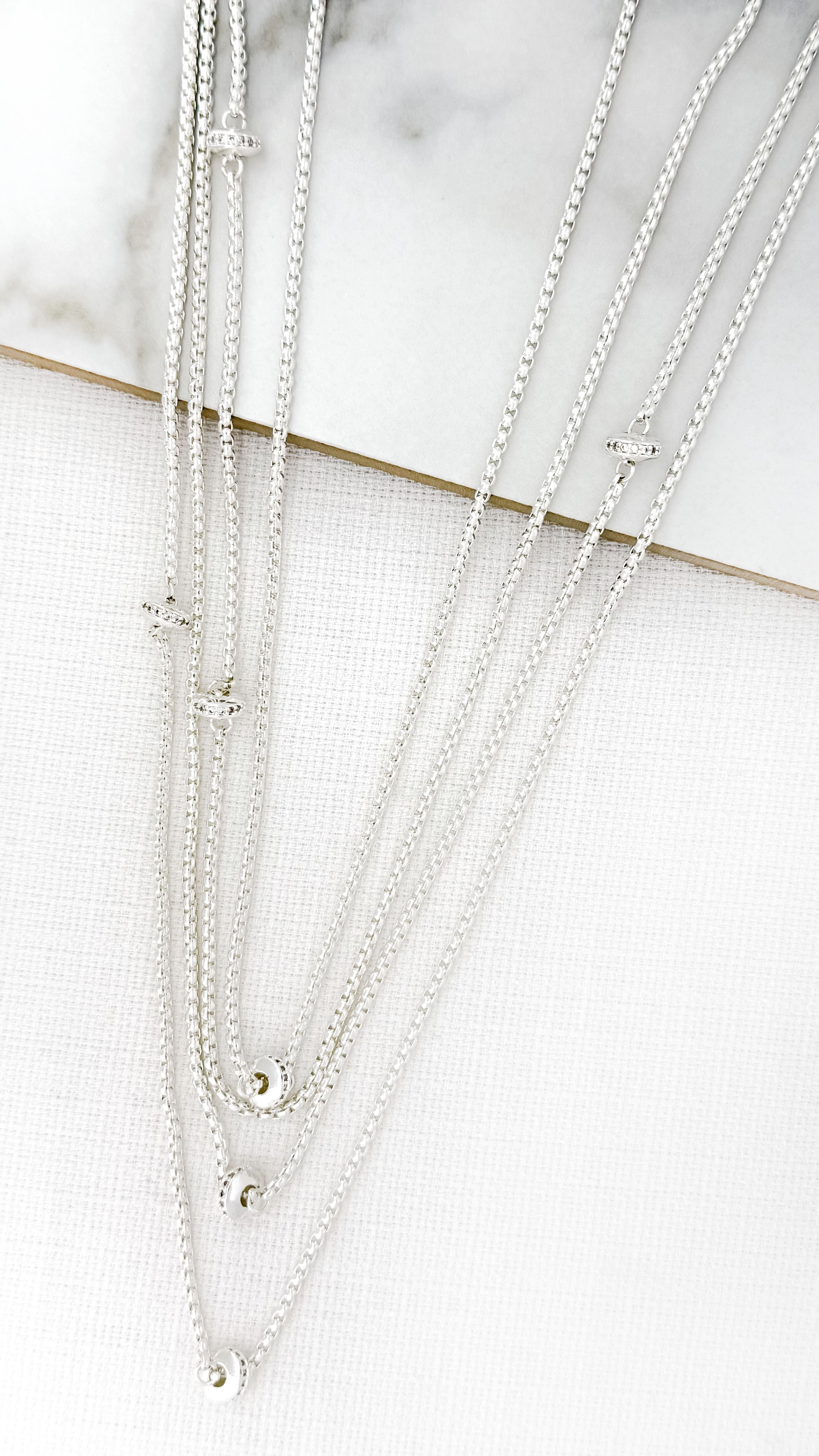 Long Necklace - Silver