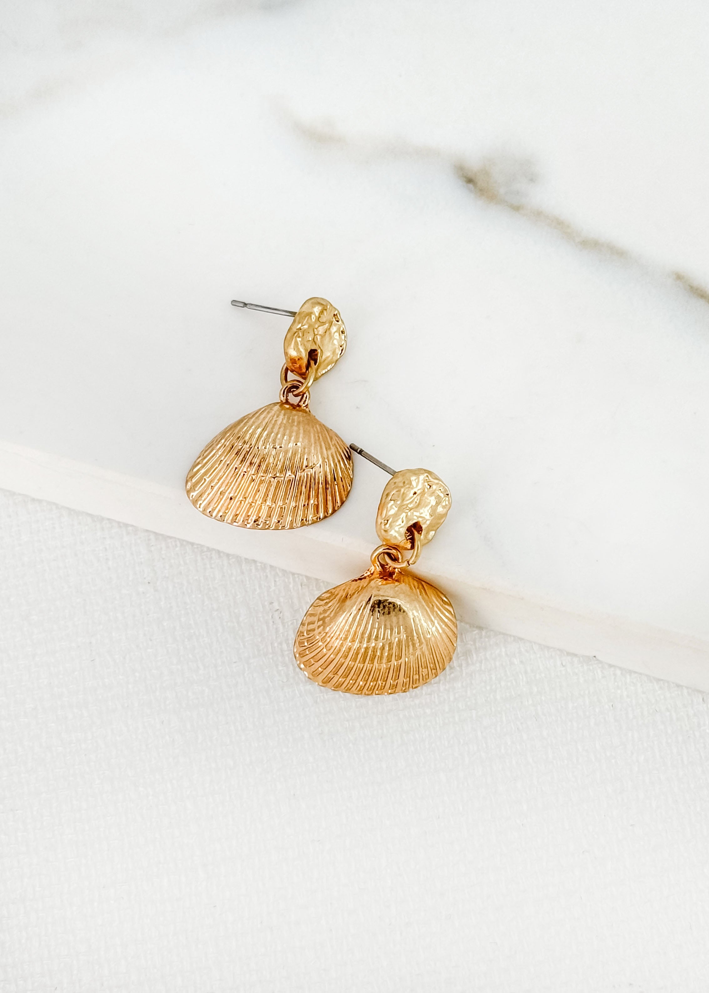 Earrings - Gold Shell