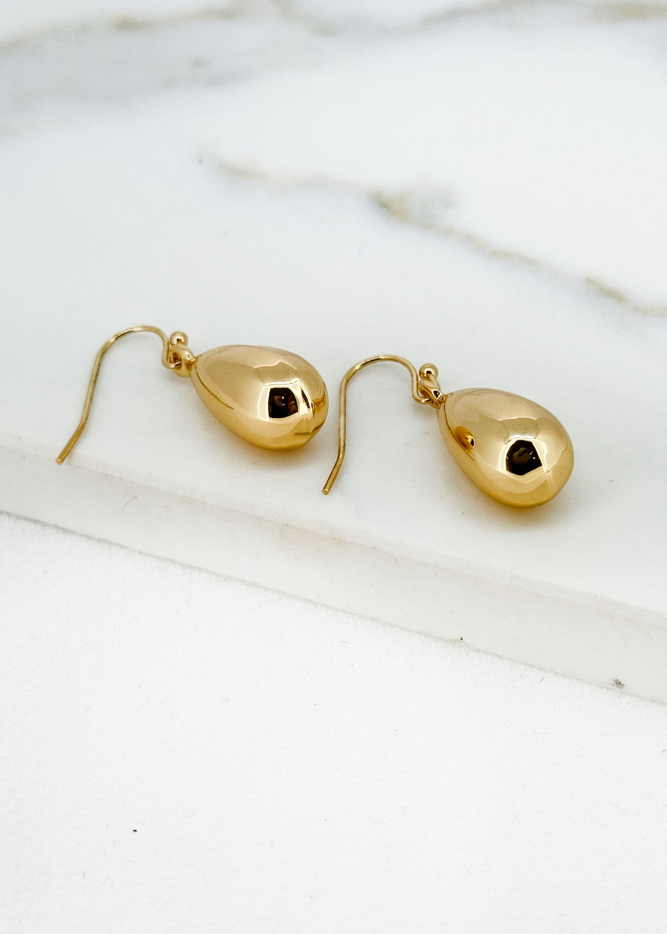 Teardrop Earrings - Gold