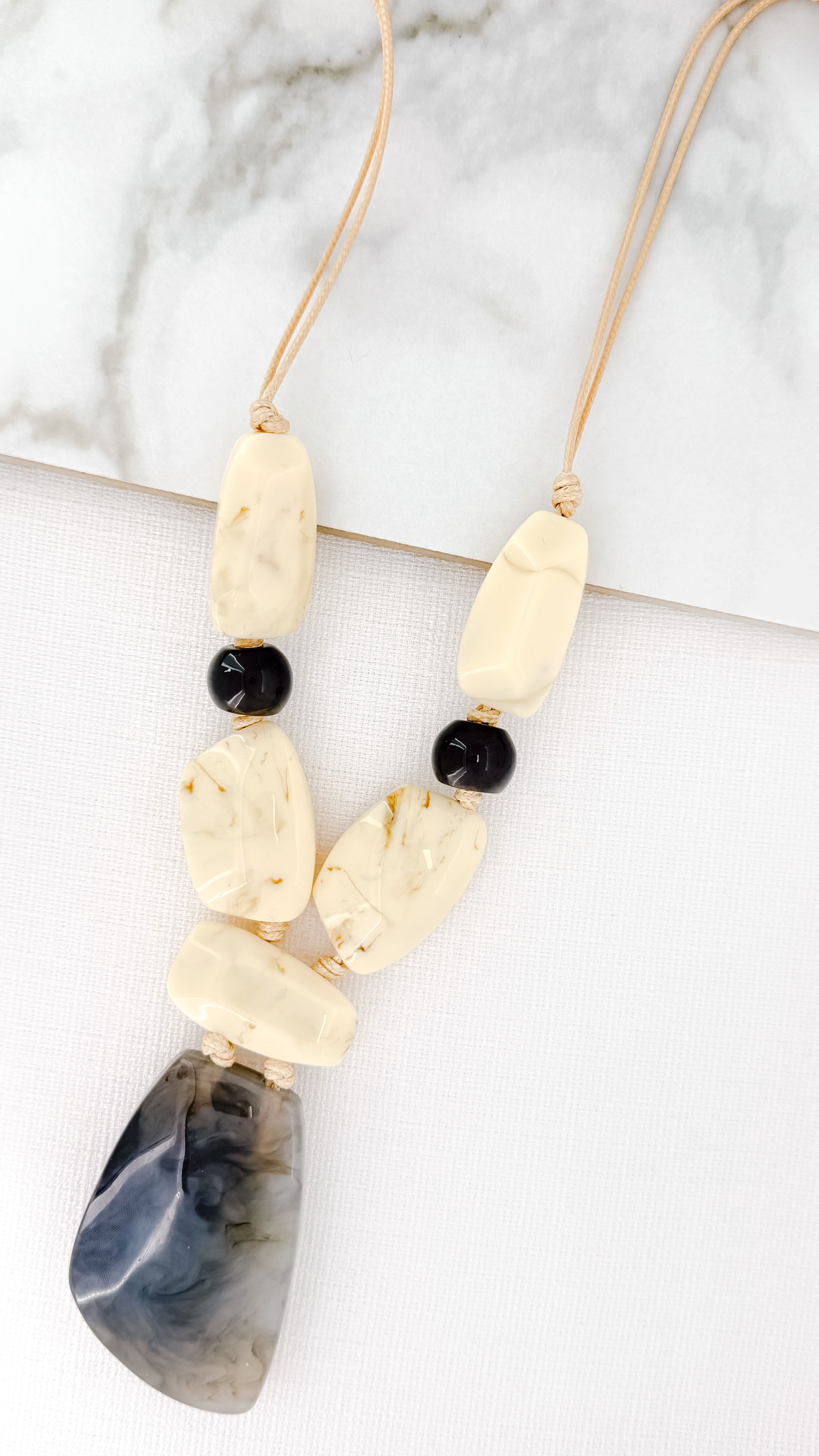 Long Necklace - Stone