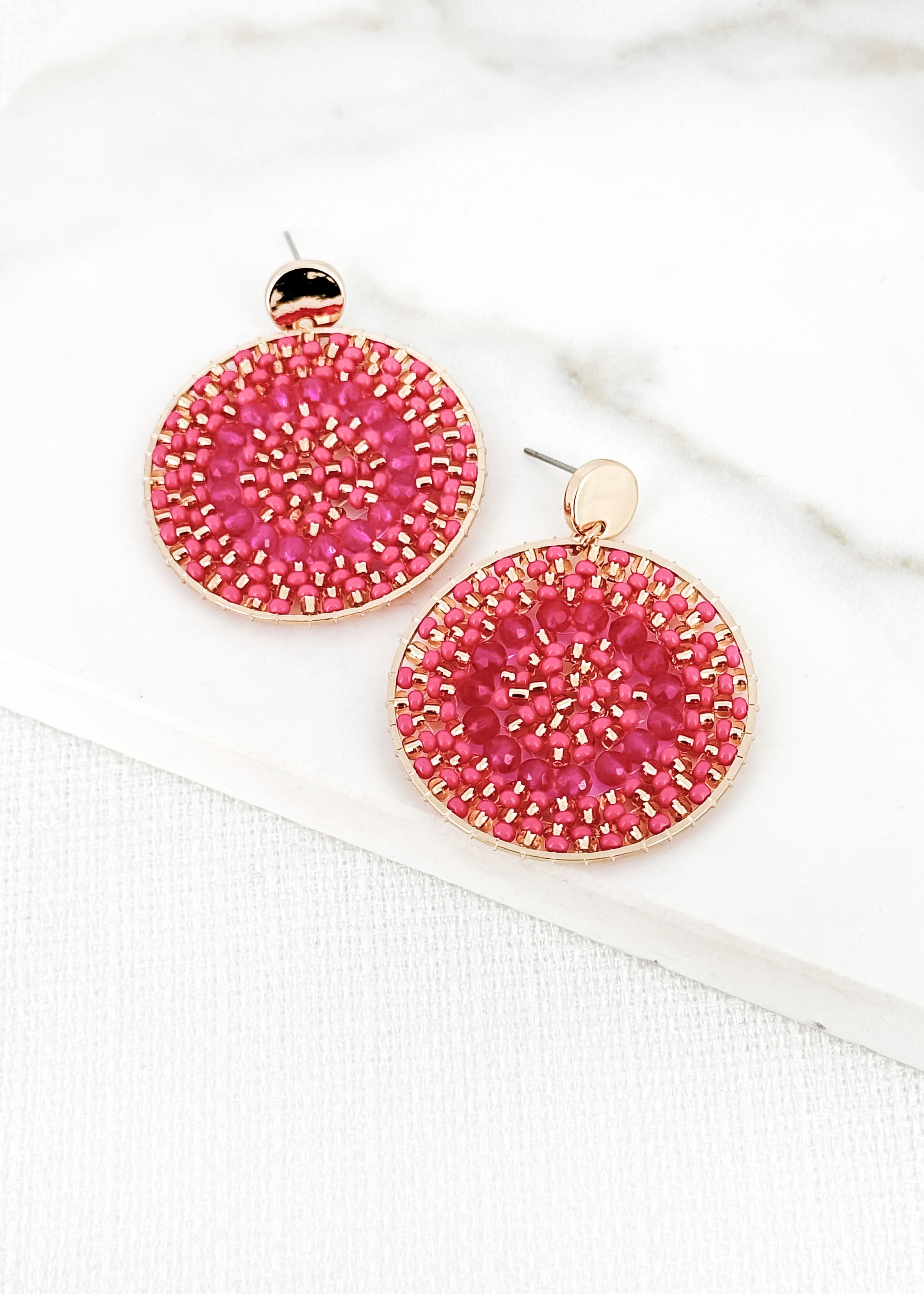 Earring - Gold/Pink