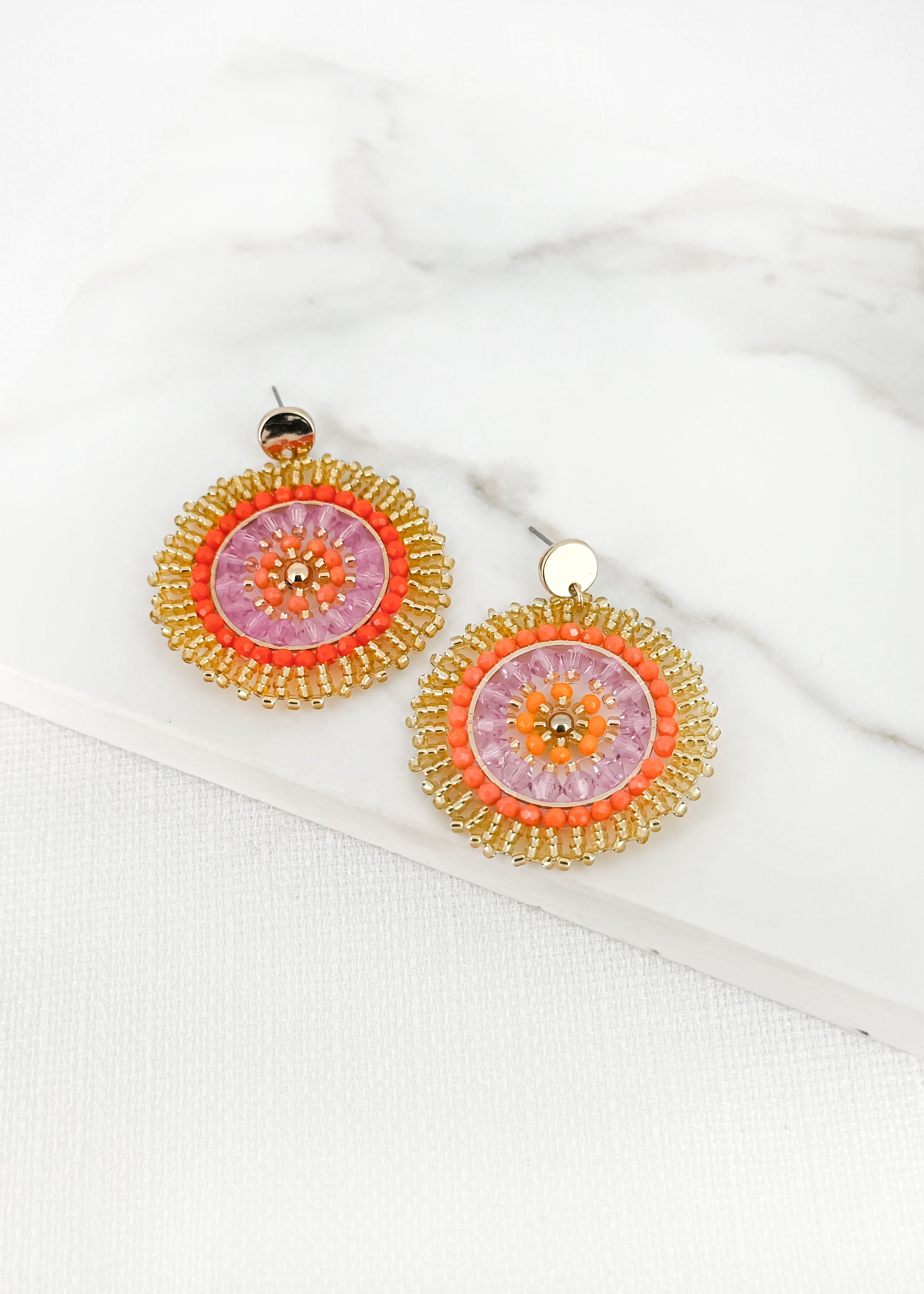 Earrings - Pink/Orange