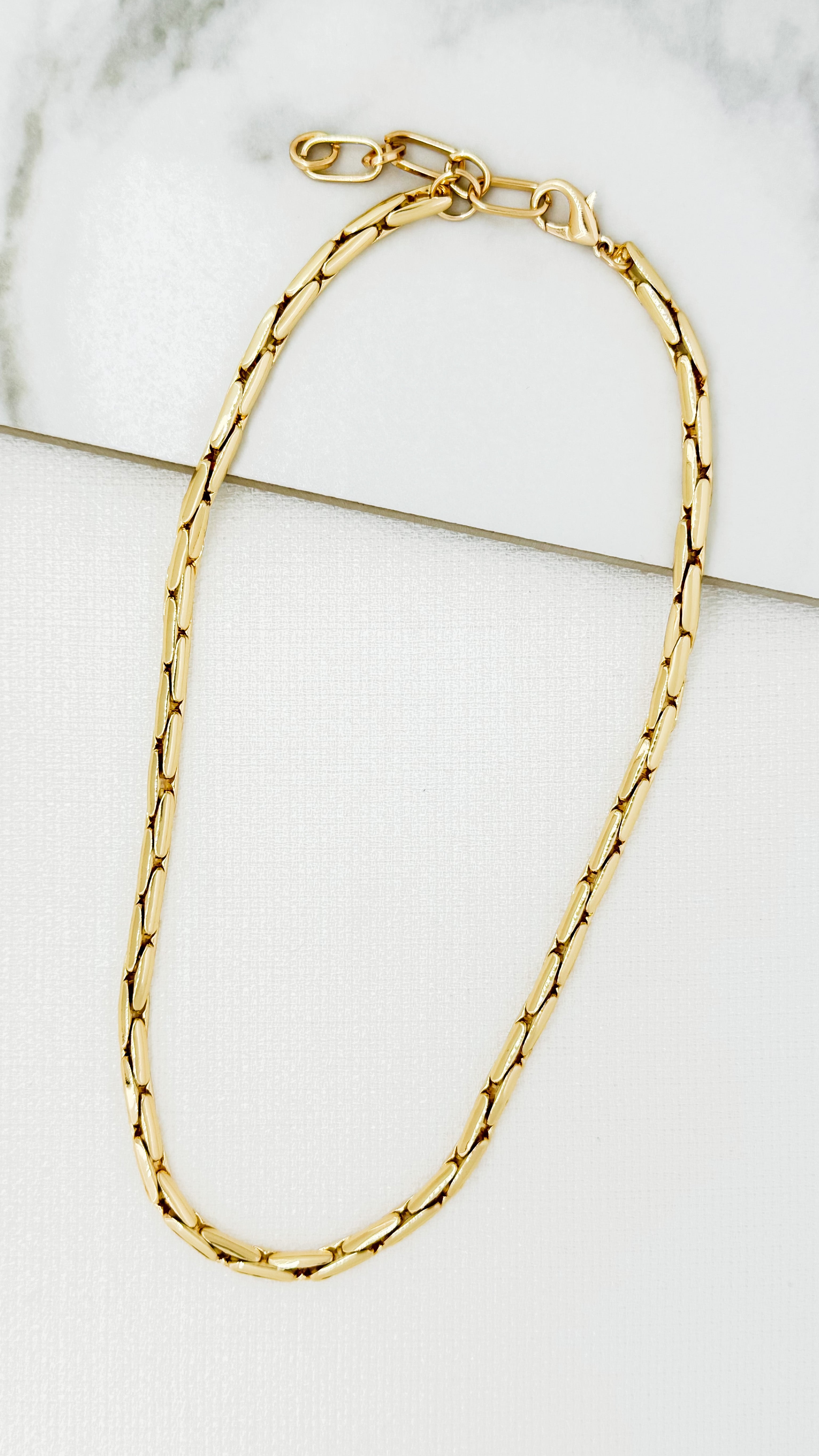 Short Rope Chain Necklace - Gold