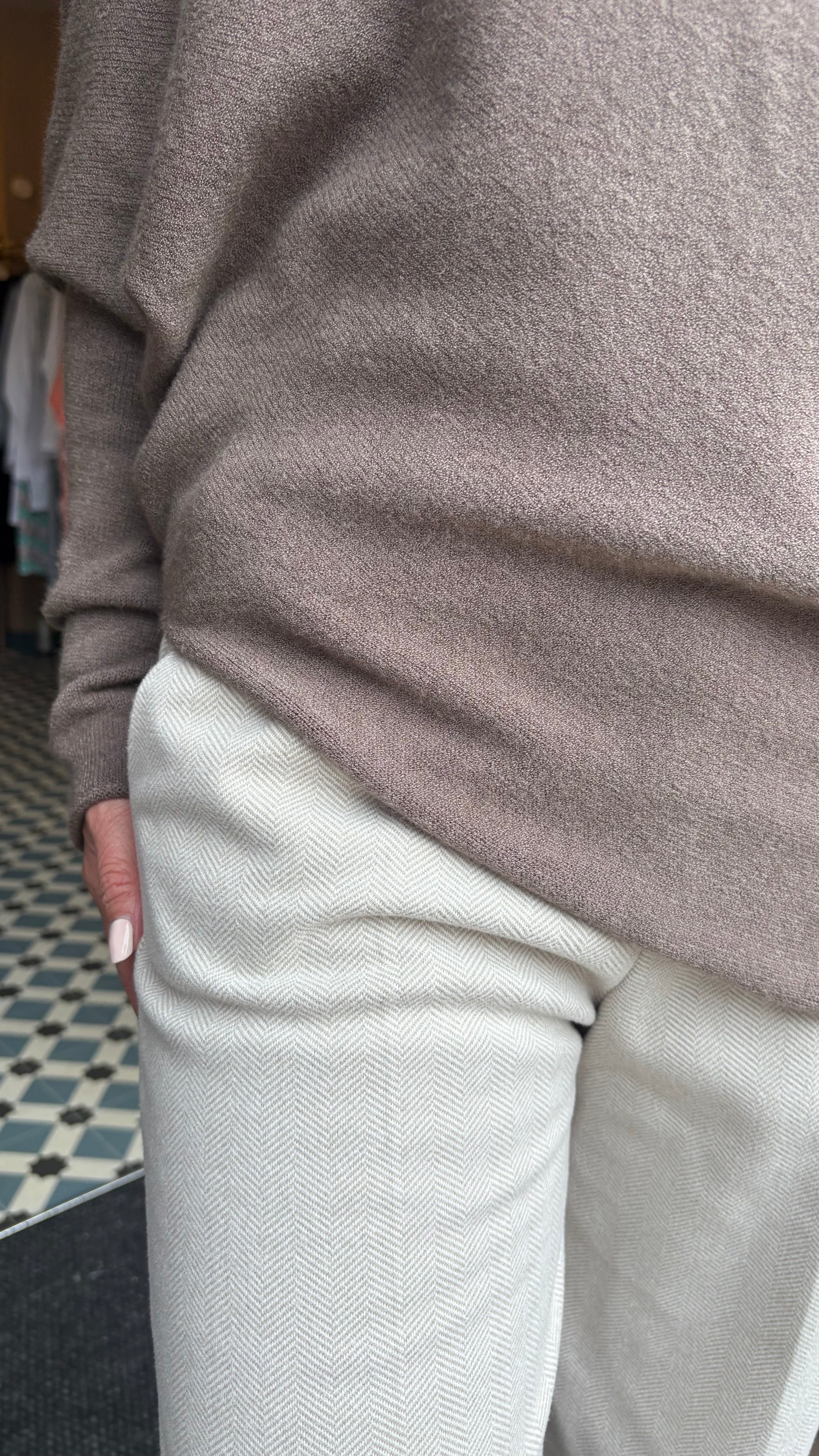 Poncho Jumper - Mocha