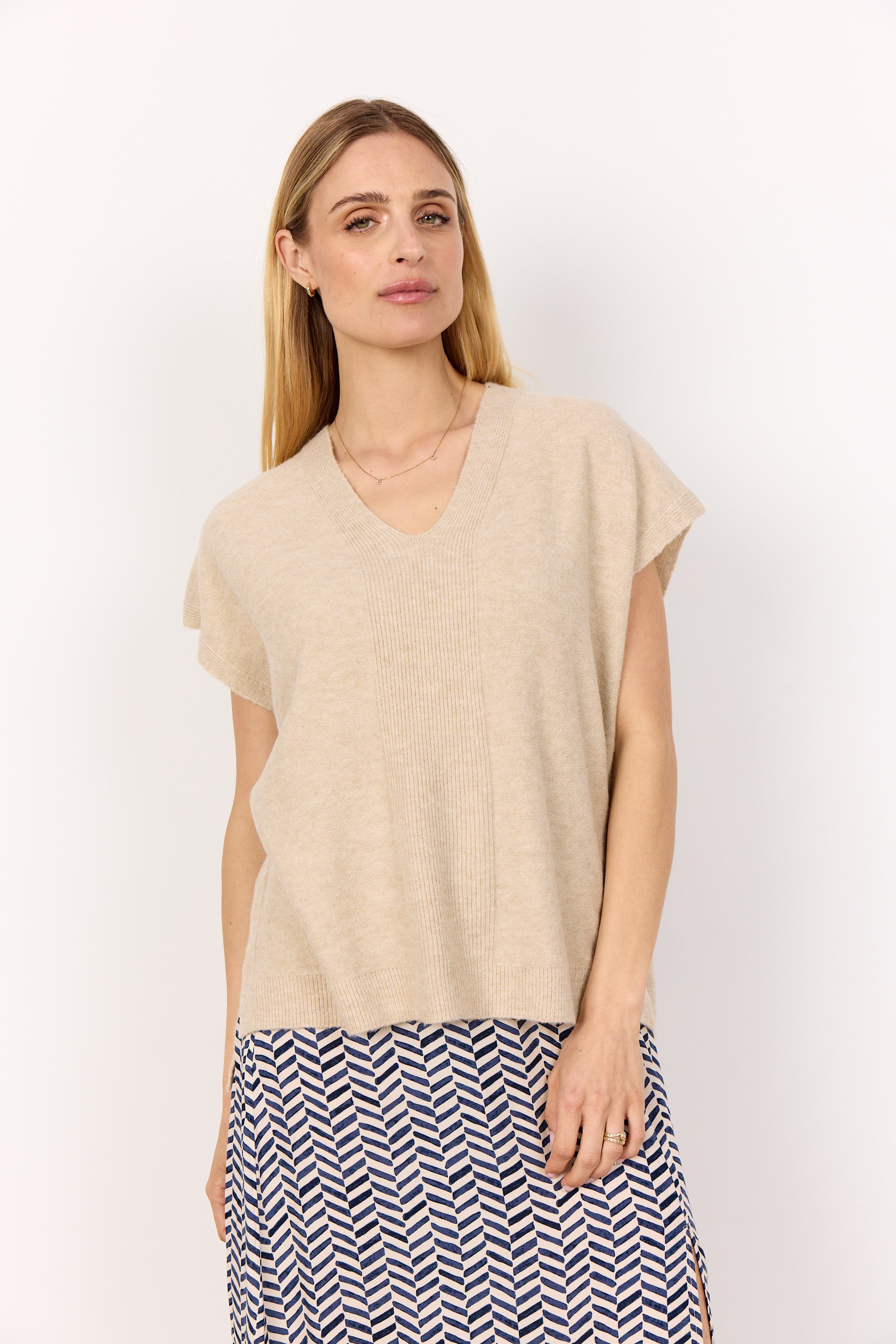 Serine Short Sleeved Pullover - Sand