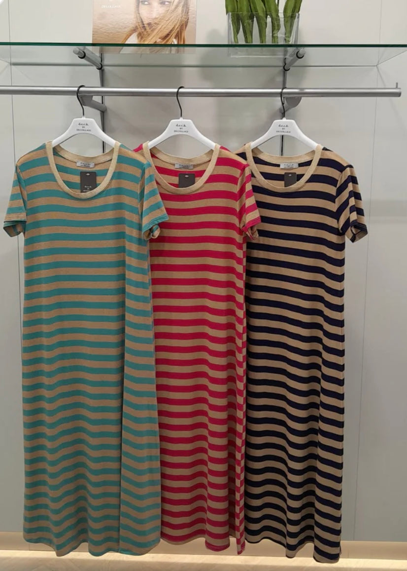 Sparkle stripe dress - Navy/Gold