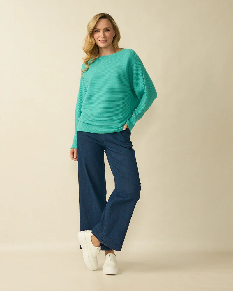 Ribbed Jumper - Turquoise