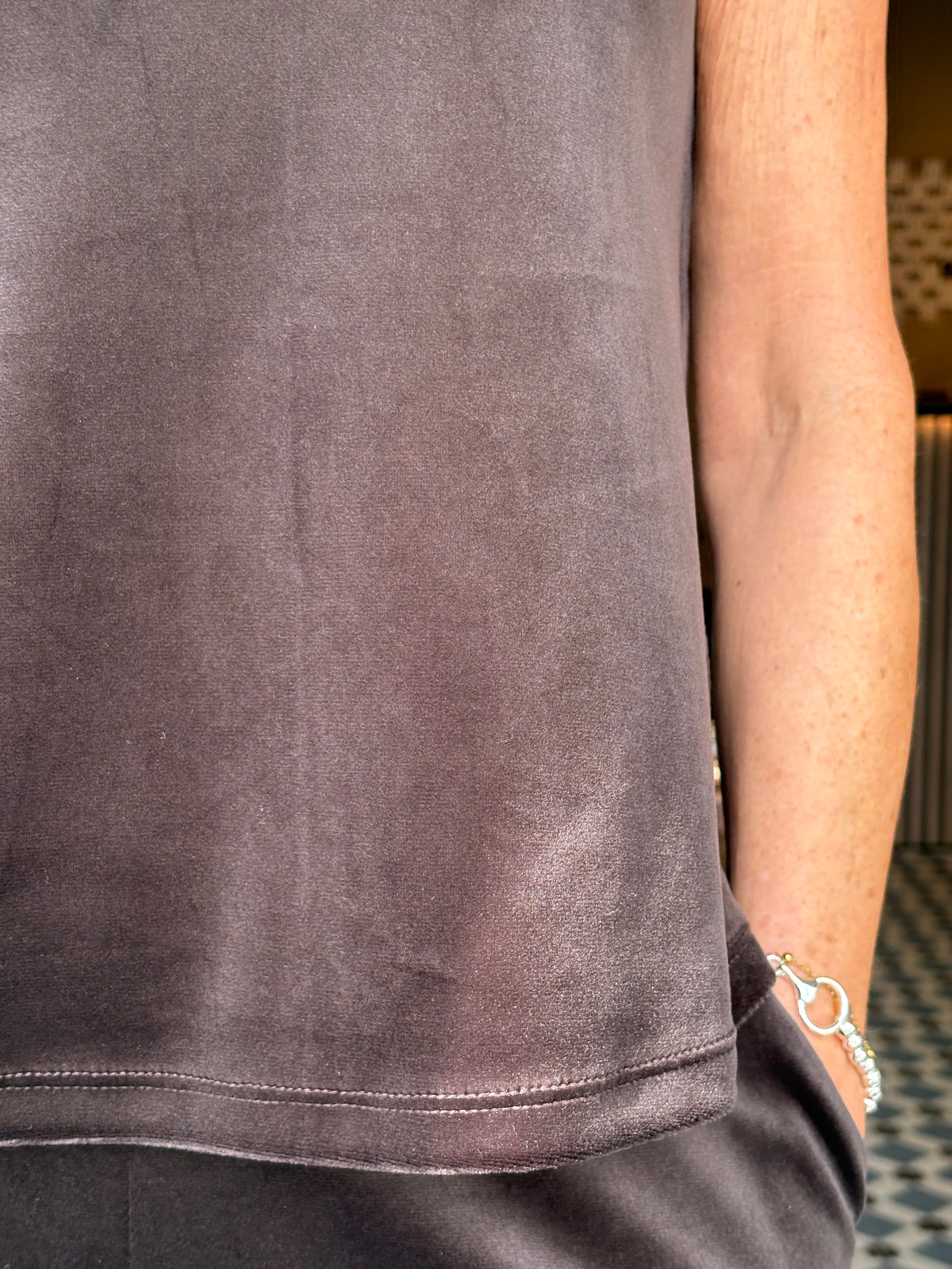 Maenoba Velvet Top - Chocolate