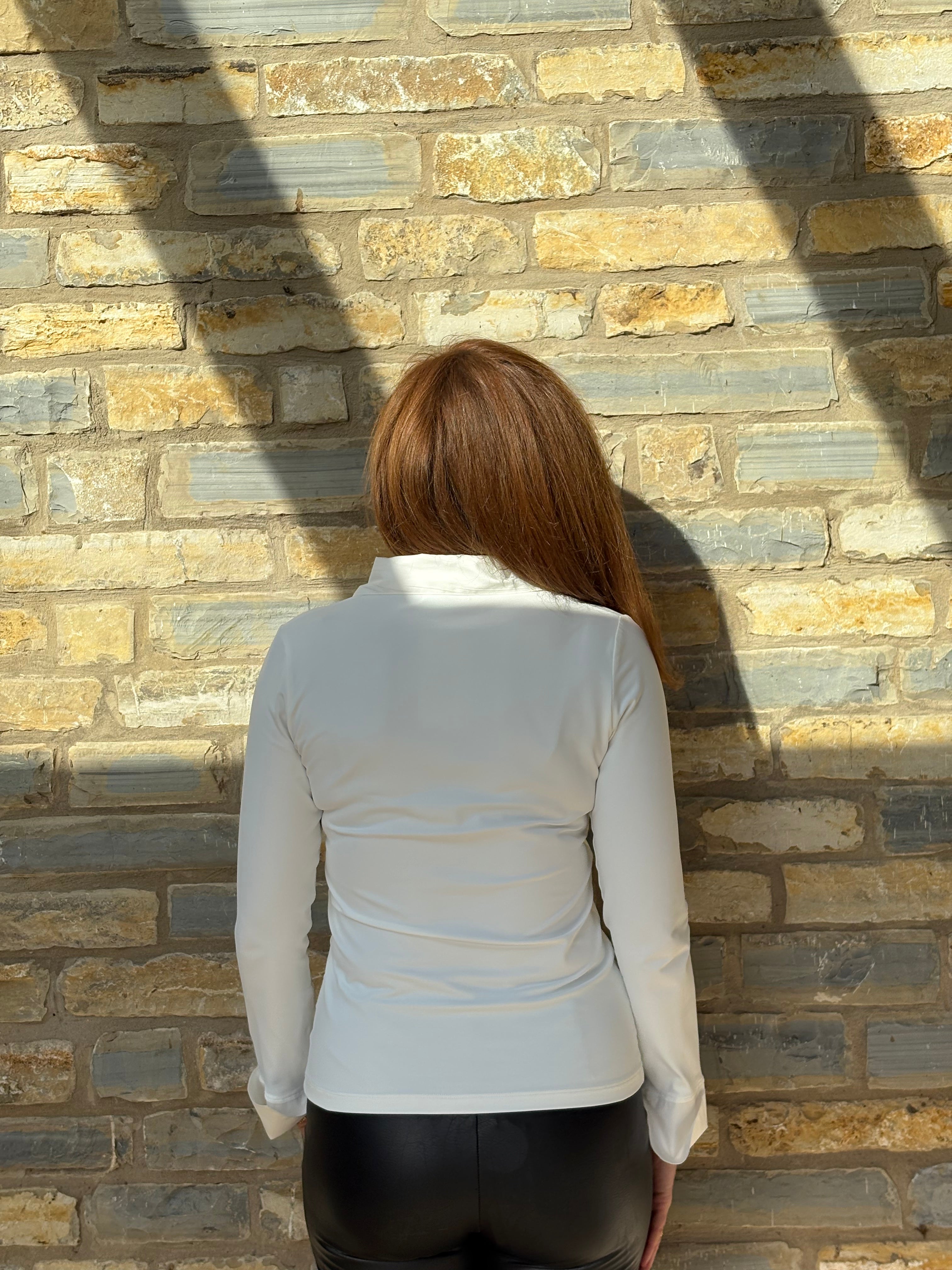 Sarah Stretch Shirt - Cream