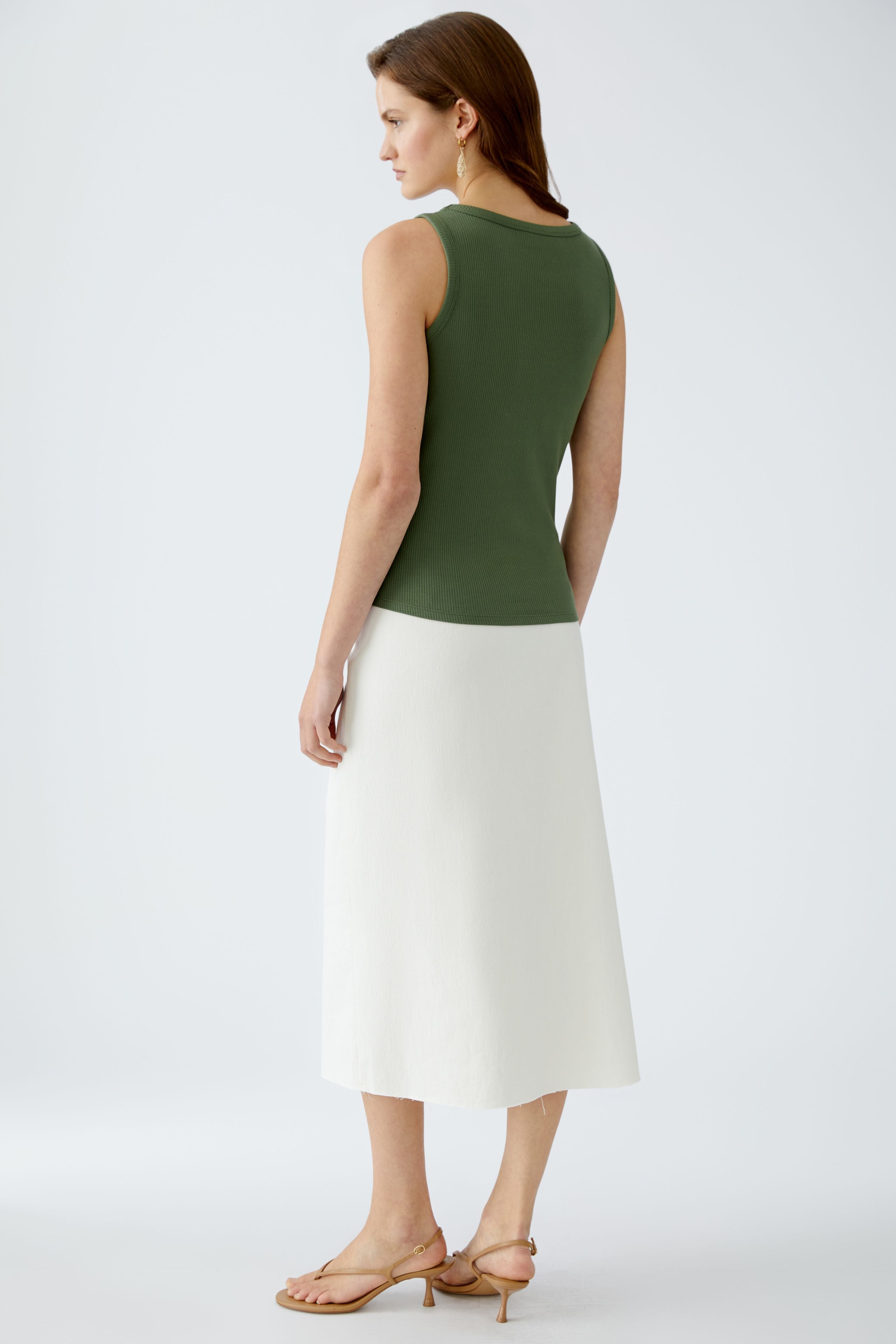 Ribbed Vest - Dark Green