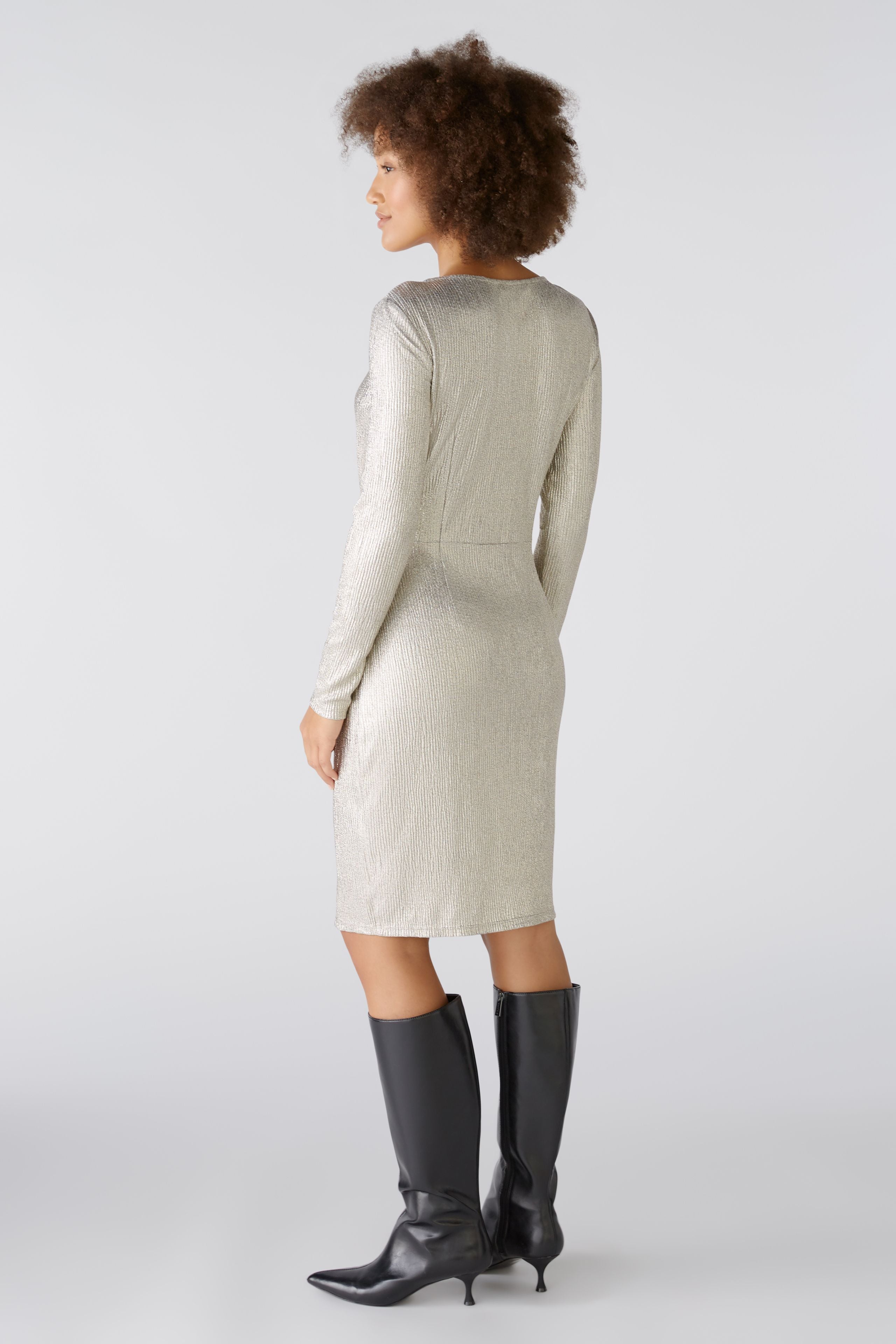 Metallic Dress - Light Gold