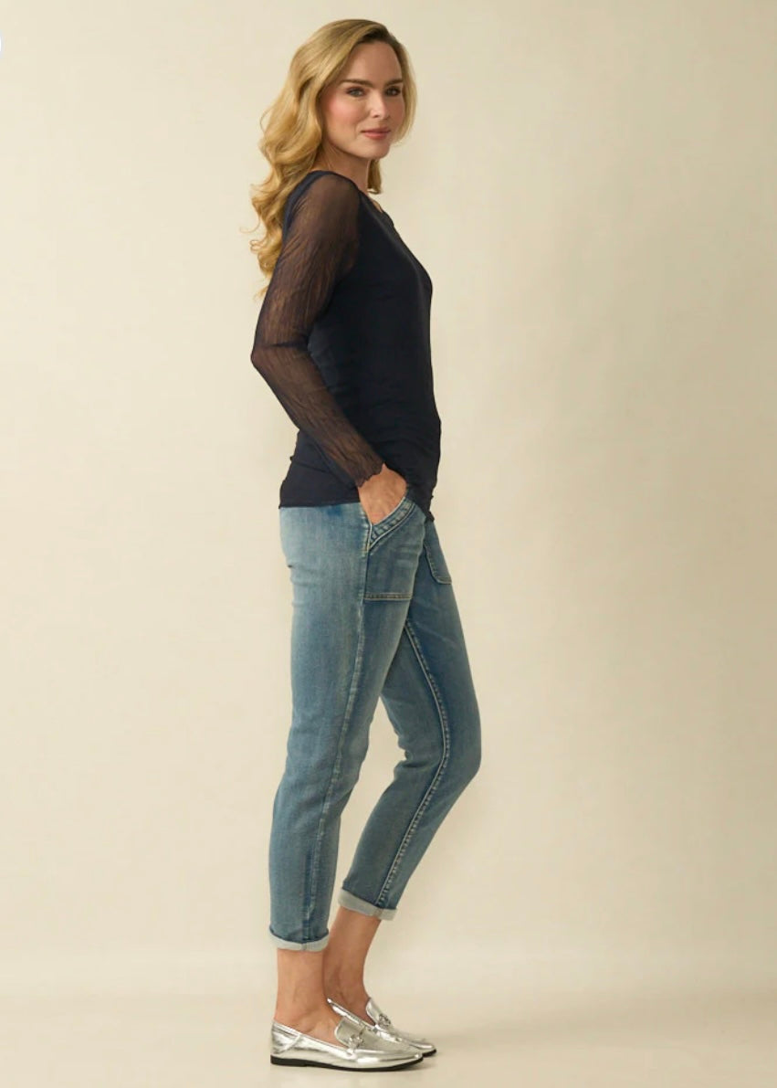 Mesh Top - Navy