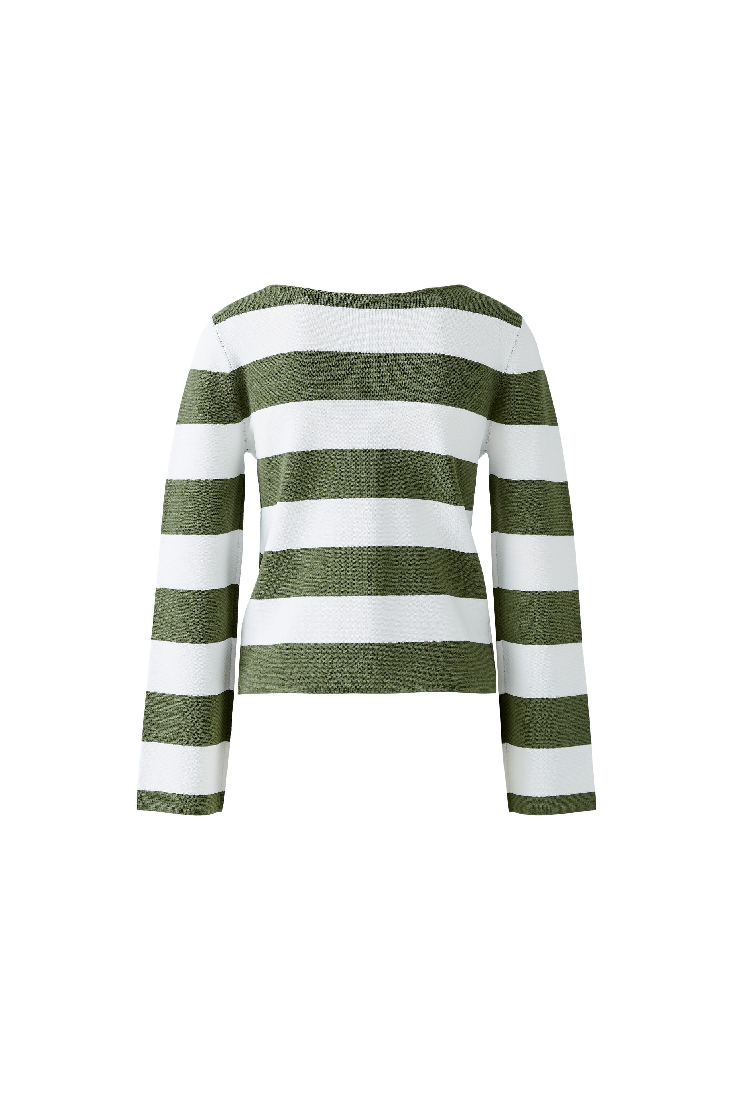 Striped Crossover Jumper - Green/White
