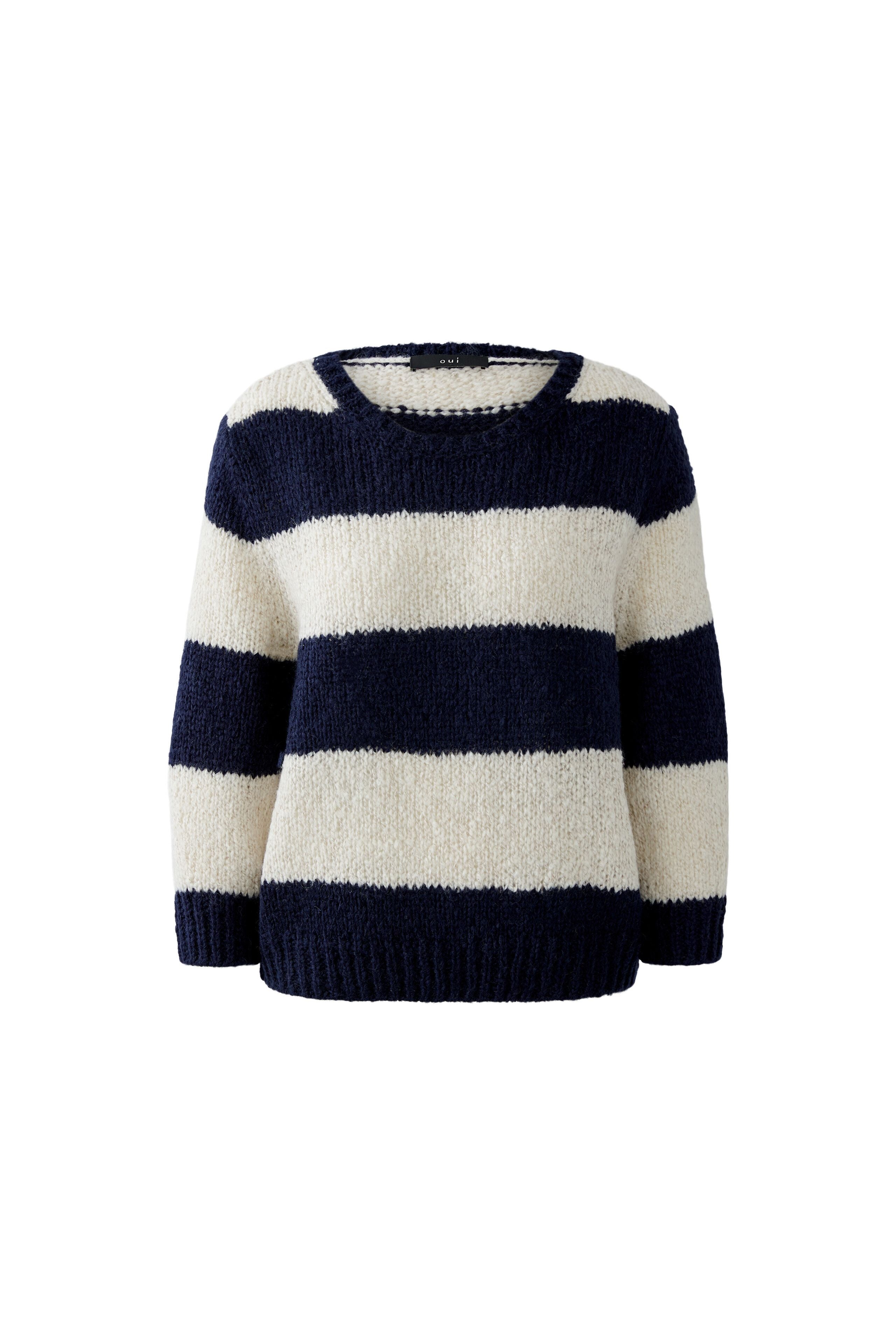 Esmy Stripe Jumper - Navy/Stone