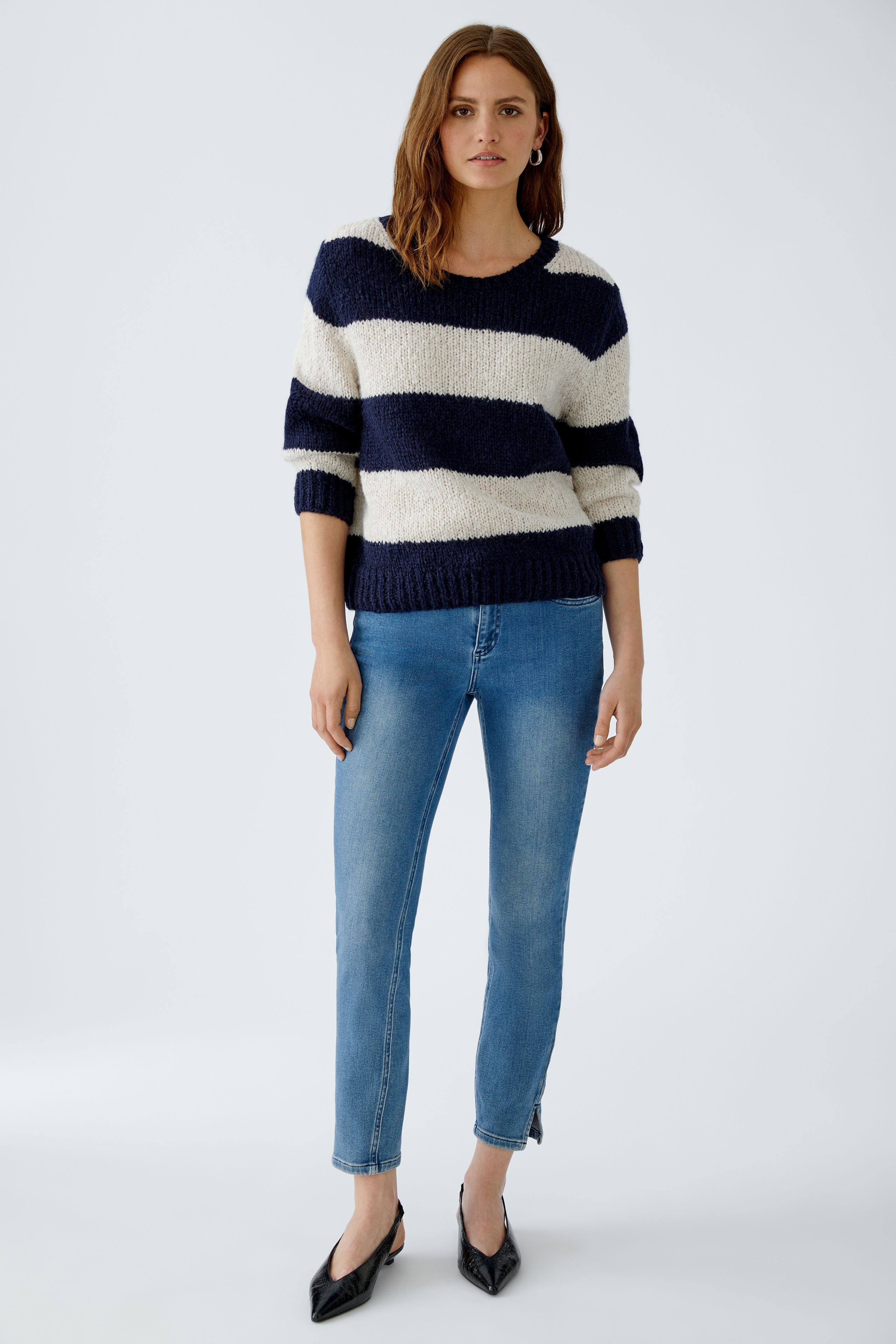 Esmy Stripe Jumper - Navy/Stone
