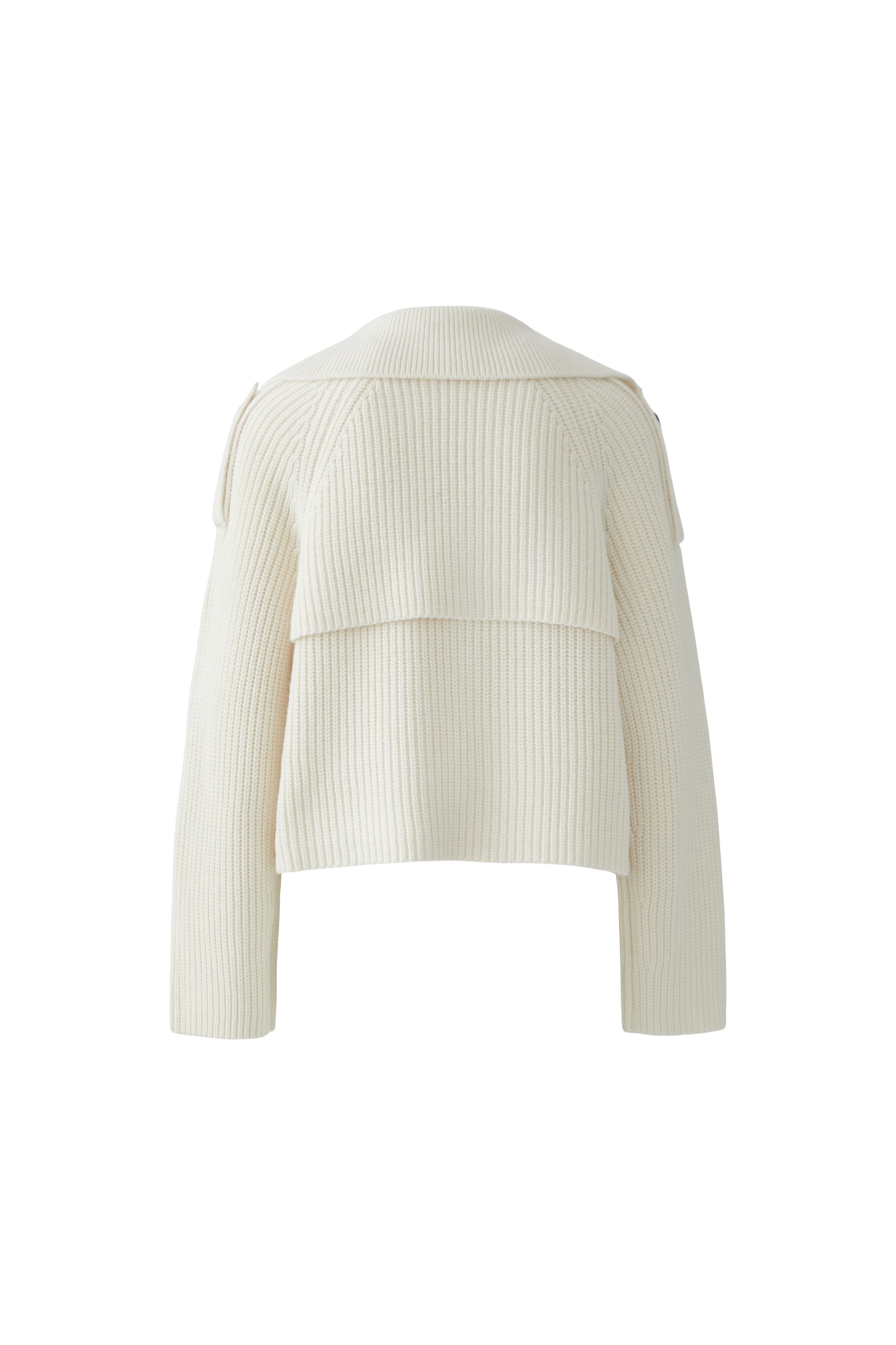 Double Breasted Trench Cardigan - Cream