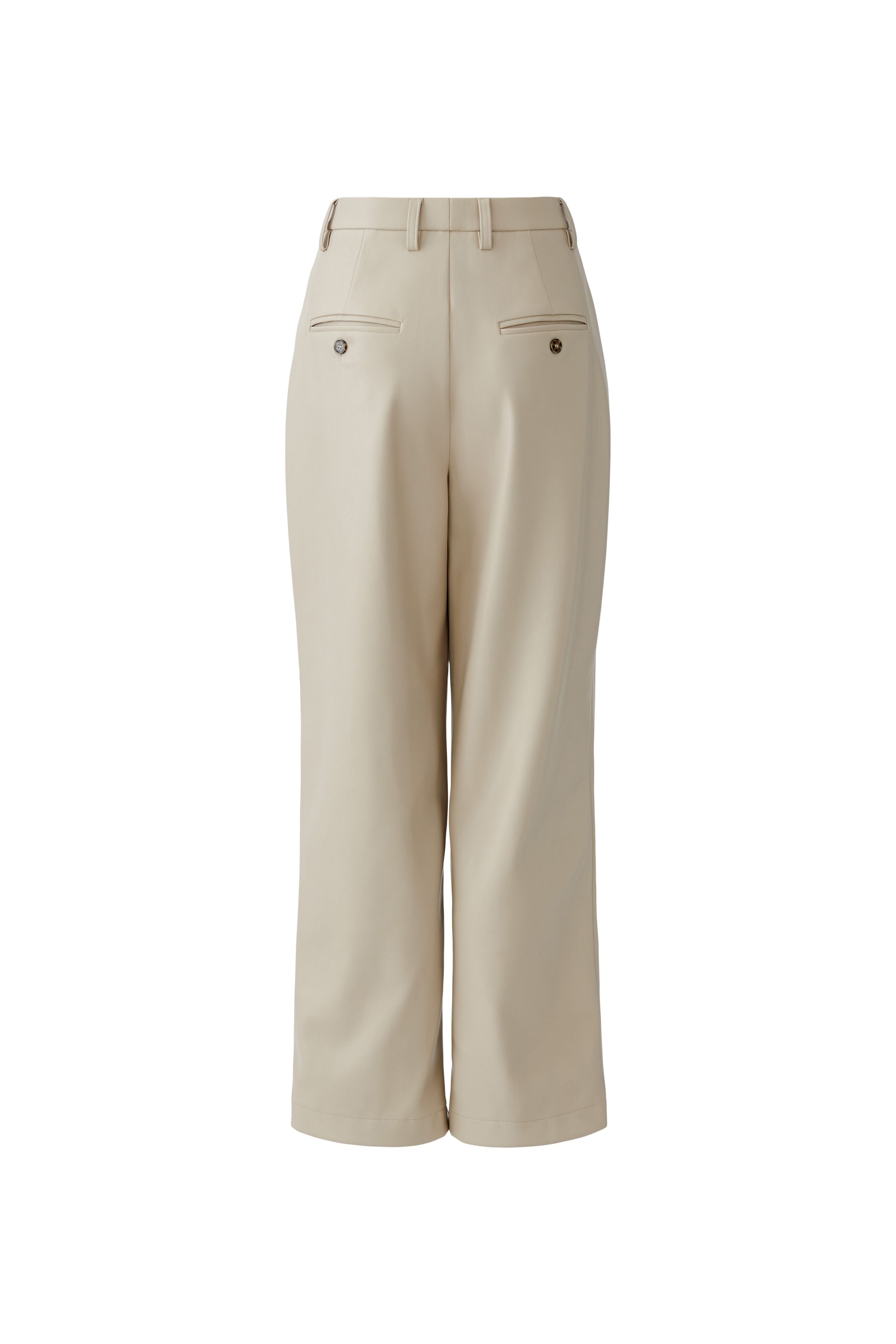 Pleated Wide Leg Trousers - Stone