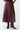 Faux Leather Tie Waist Midi Skirt - Berry by OUI