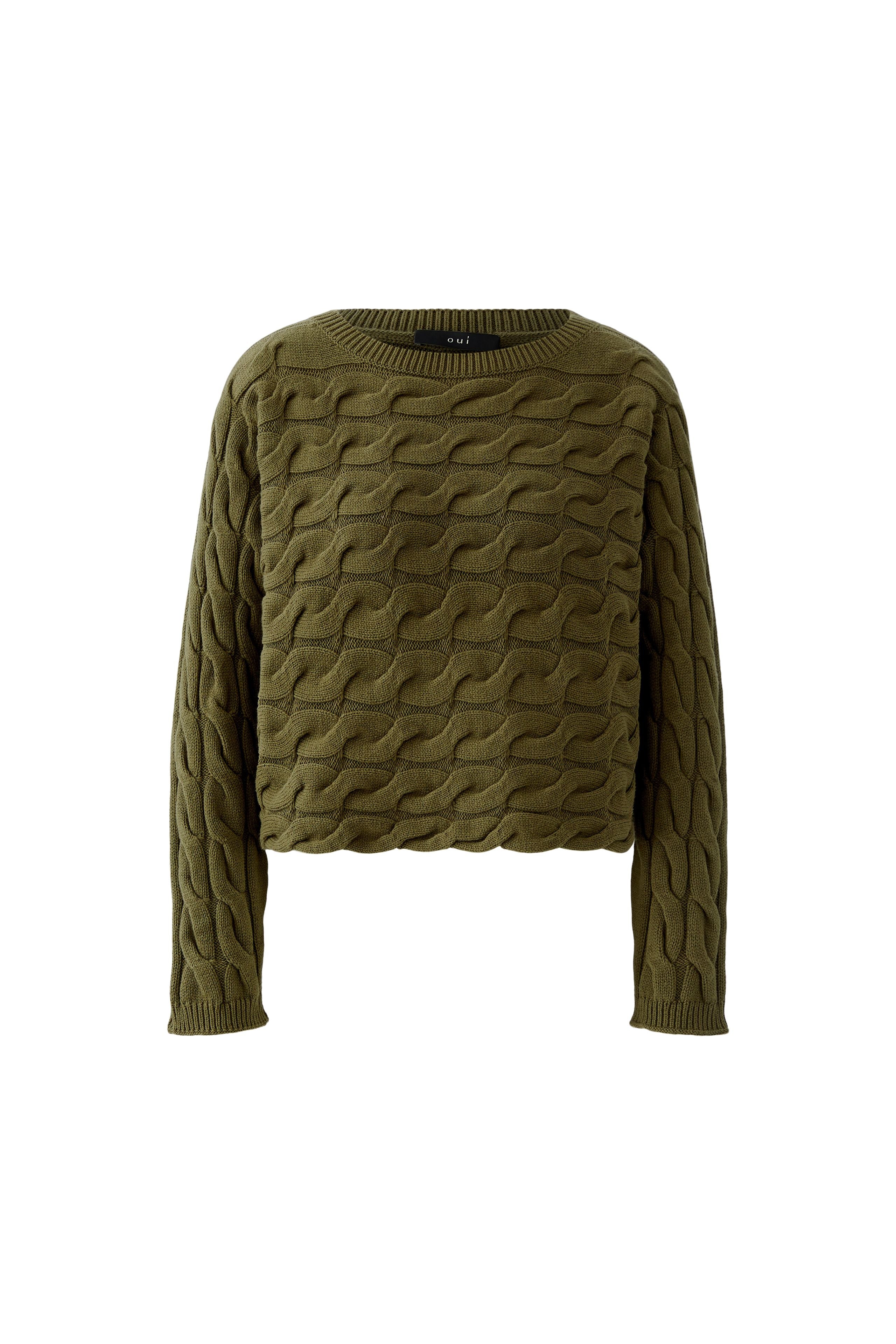 Sirah Cable Knit Jumper - Olive