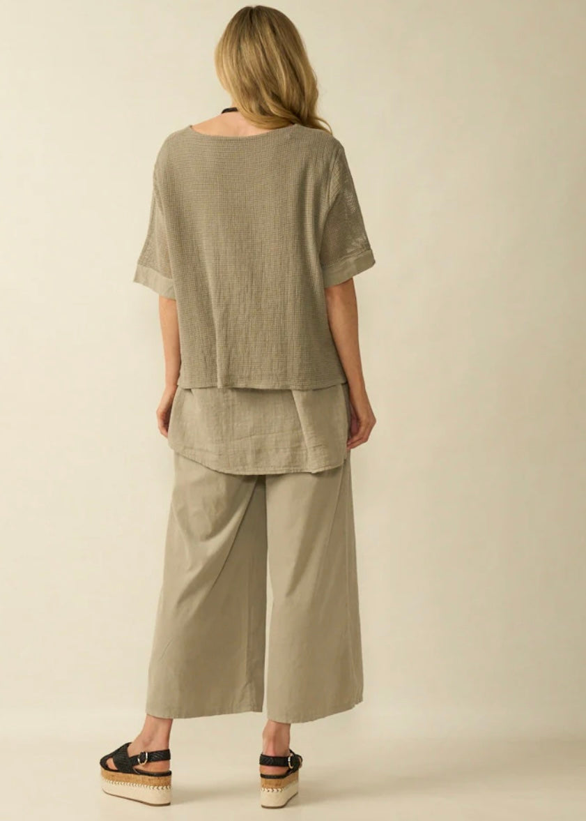 Layered top - Khaki