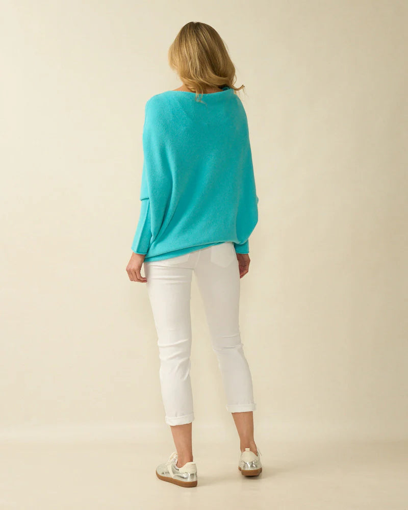 Poncho Jumper - Turquoise