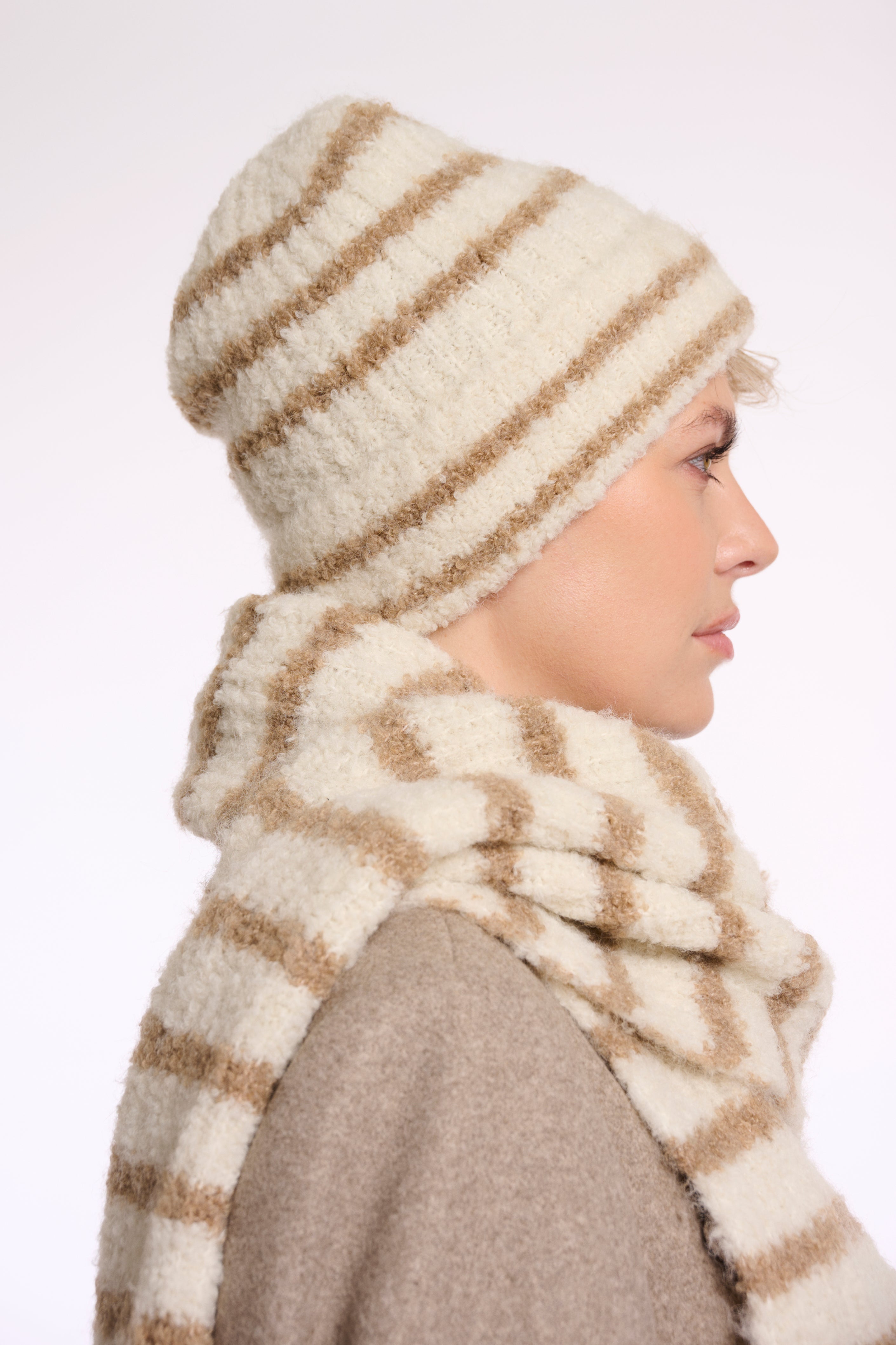 Dieuwertje Beanie Hat - Cream/Sand
