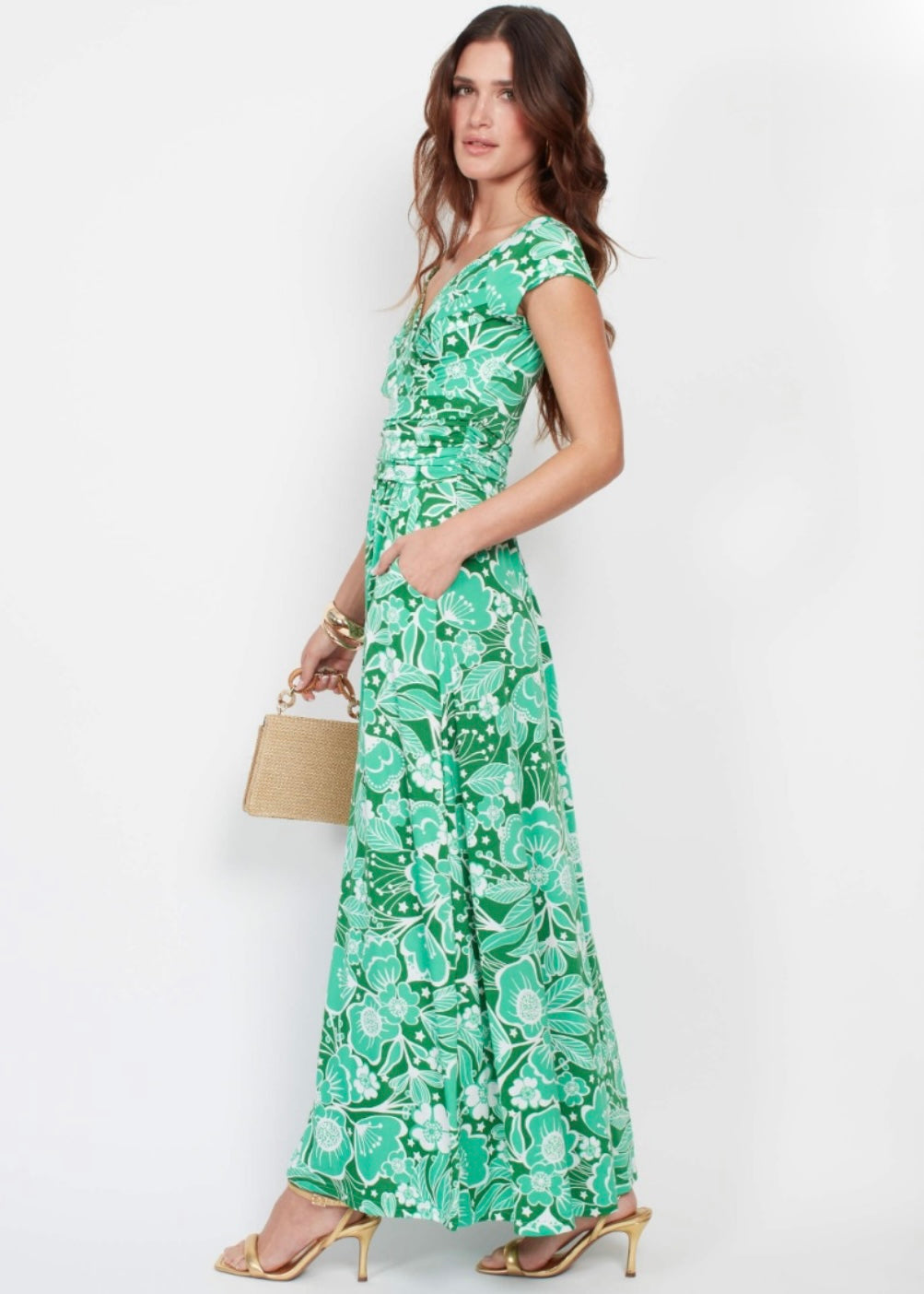 Elizabeth Maxi dress - Wildflower Green